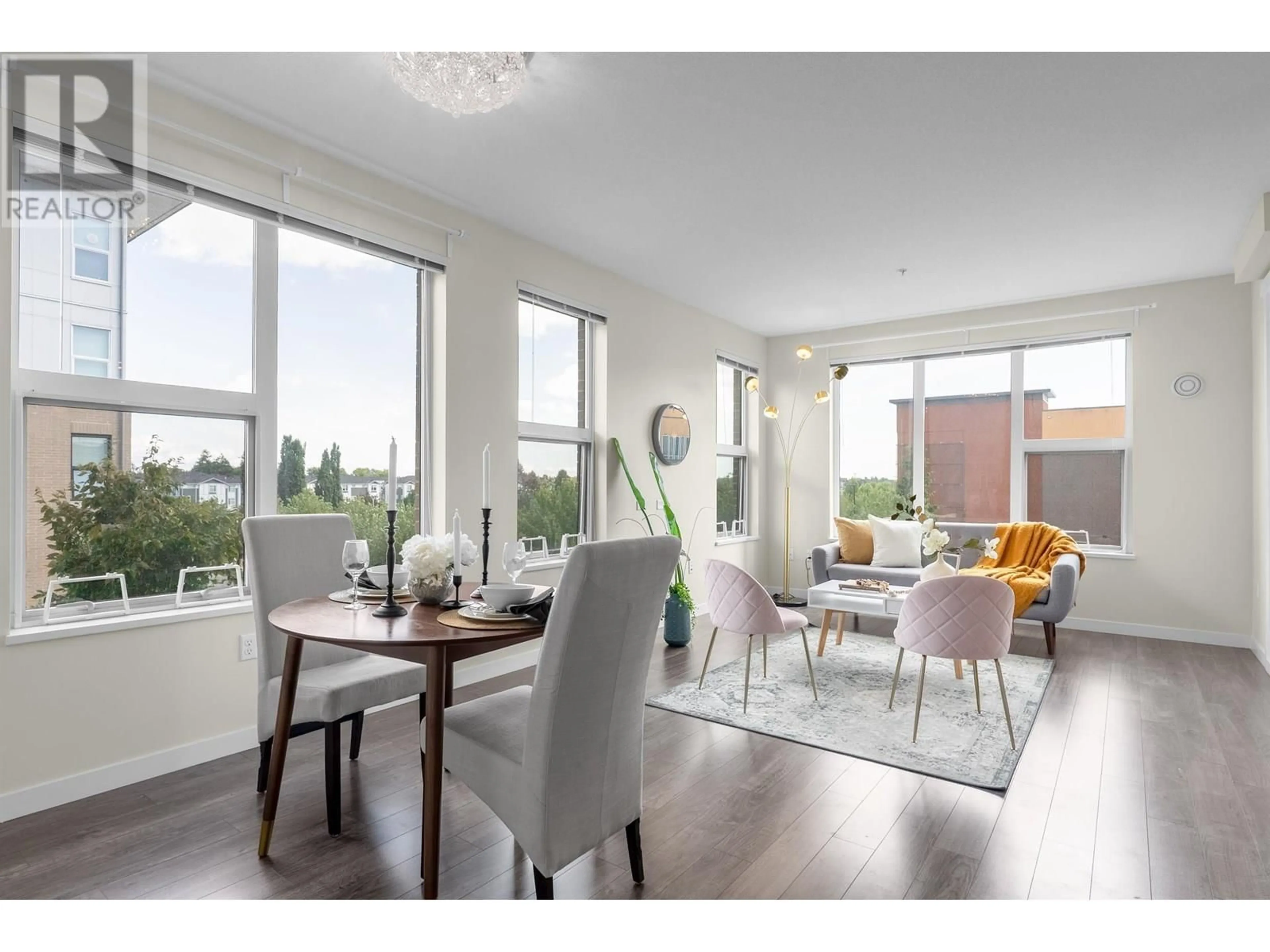 Dining room, wood/laminate floor for 303 - 9311 ALEXANDRA ROAD, Richmond British Columbia V6X0L8