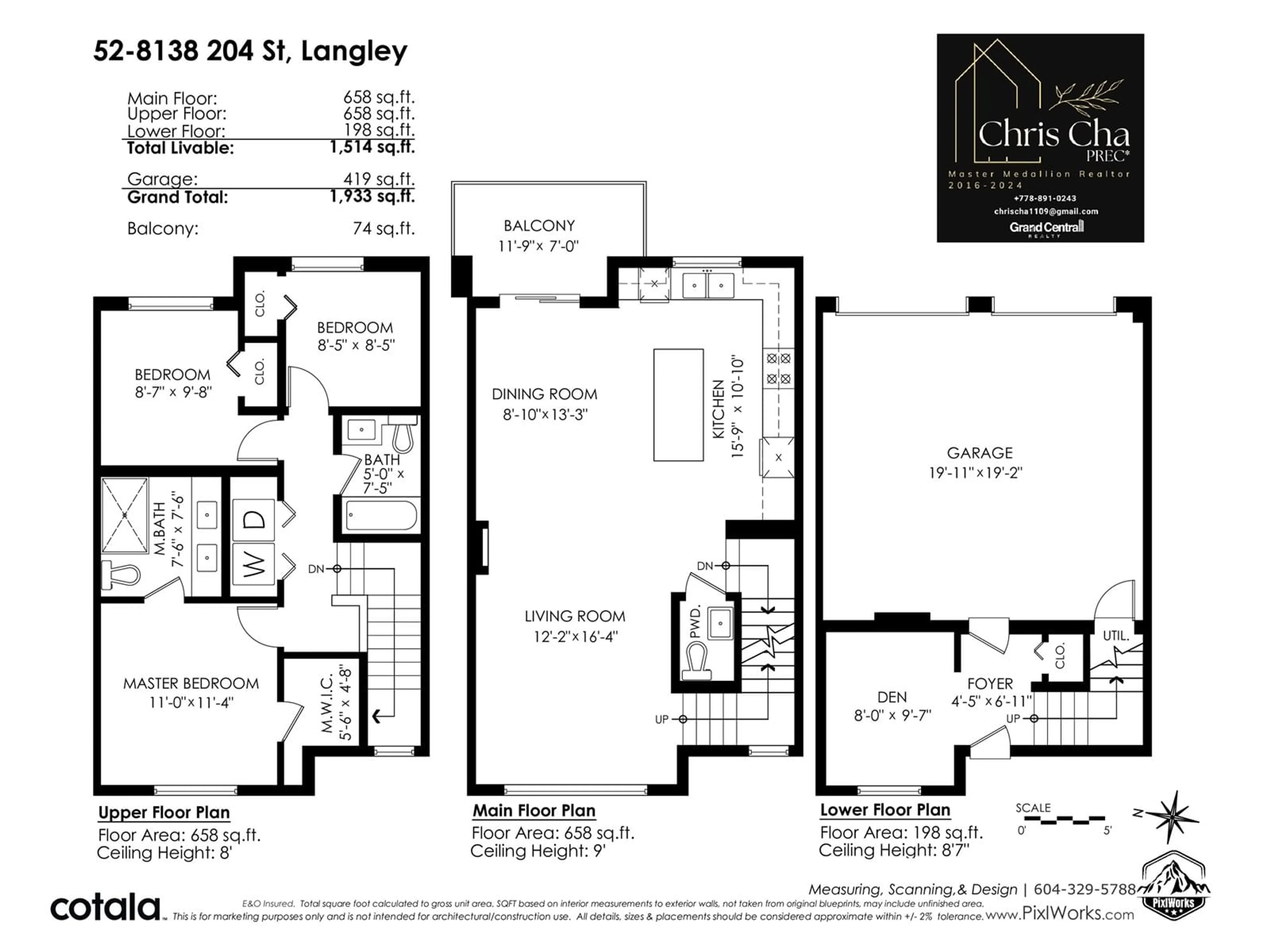 Floor plan for 52 - 8138 204, Langley British Columbia V2Y0T4
