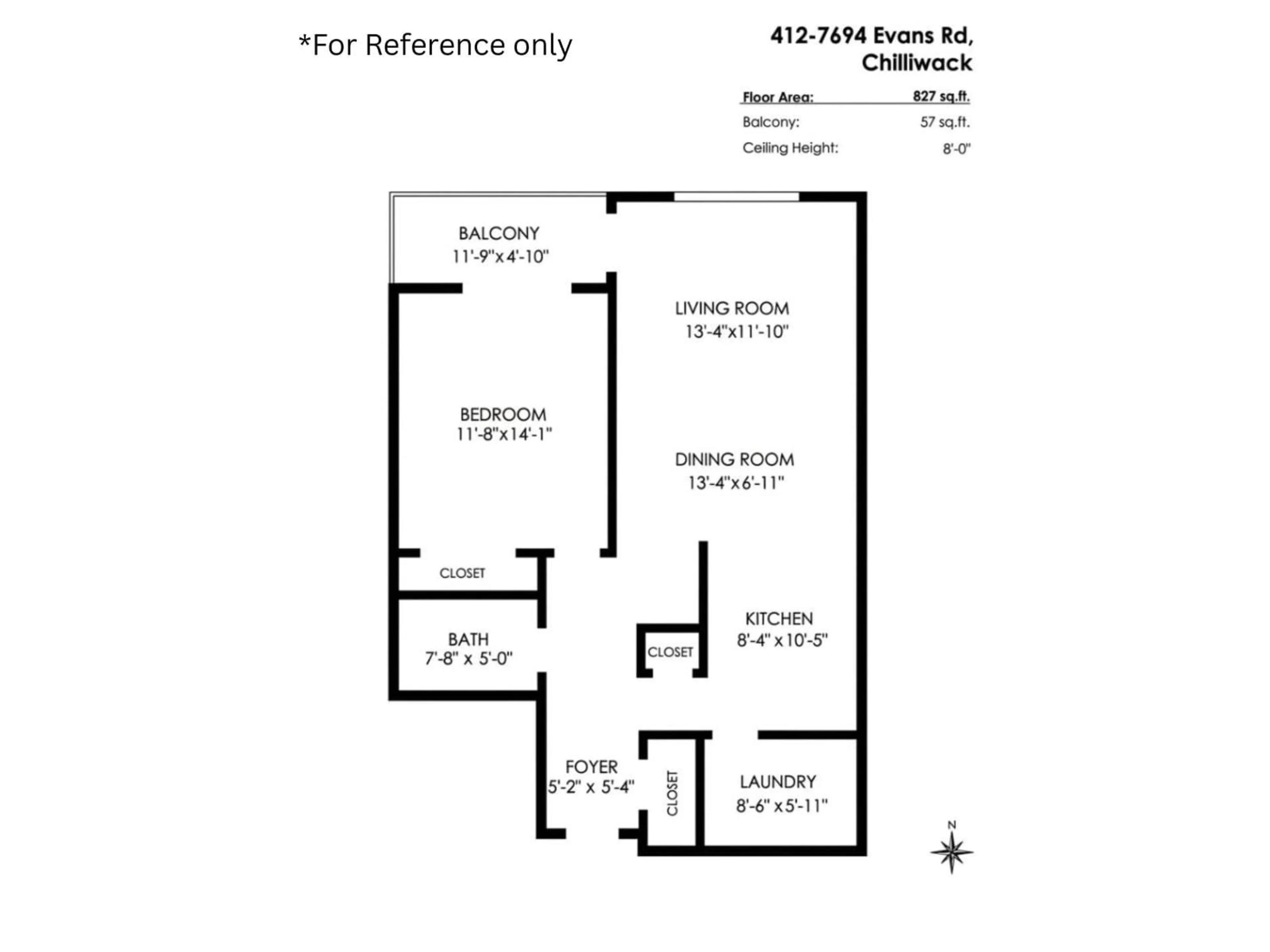 Floor plan for 412 - 7694 EVANS ROAD, Chilliwack British Columbia V2R3W3