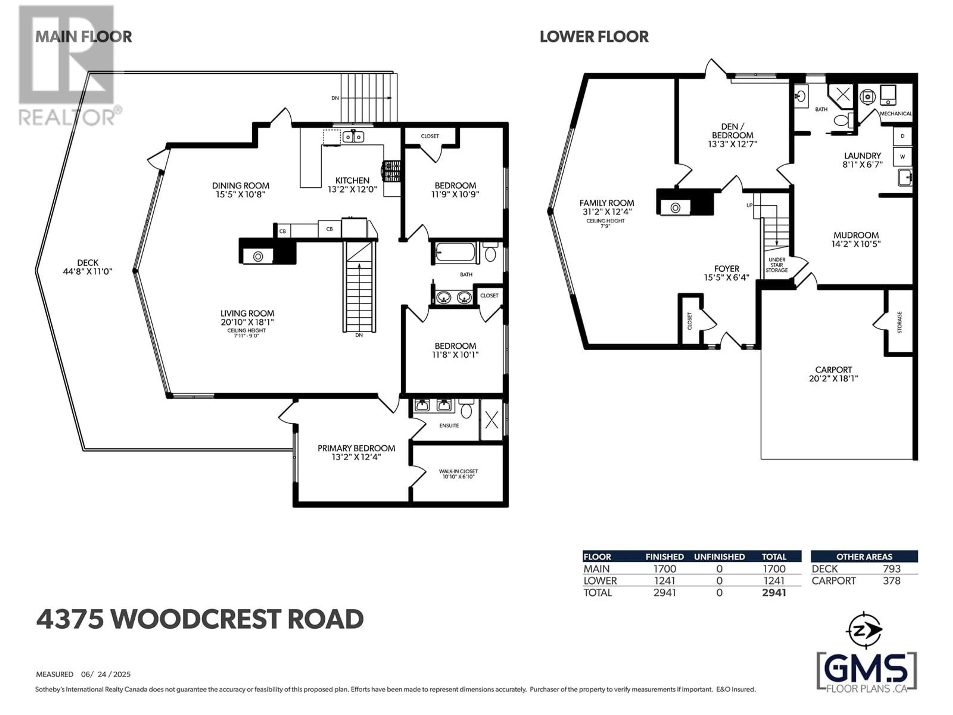Floor plan for 4375 WOODCREST ROAD, West Vancouver British Columbia V7S2V9
