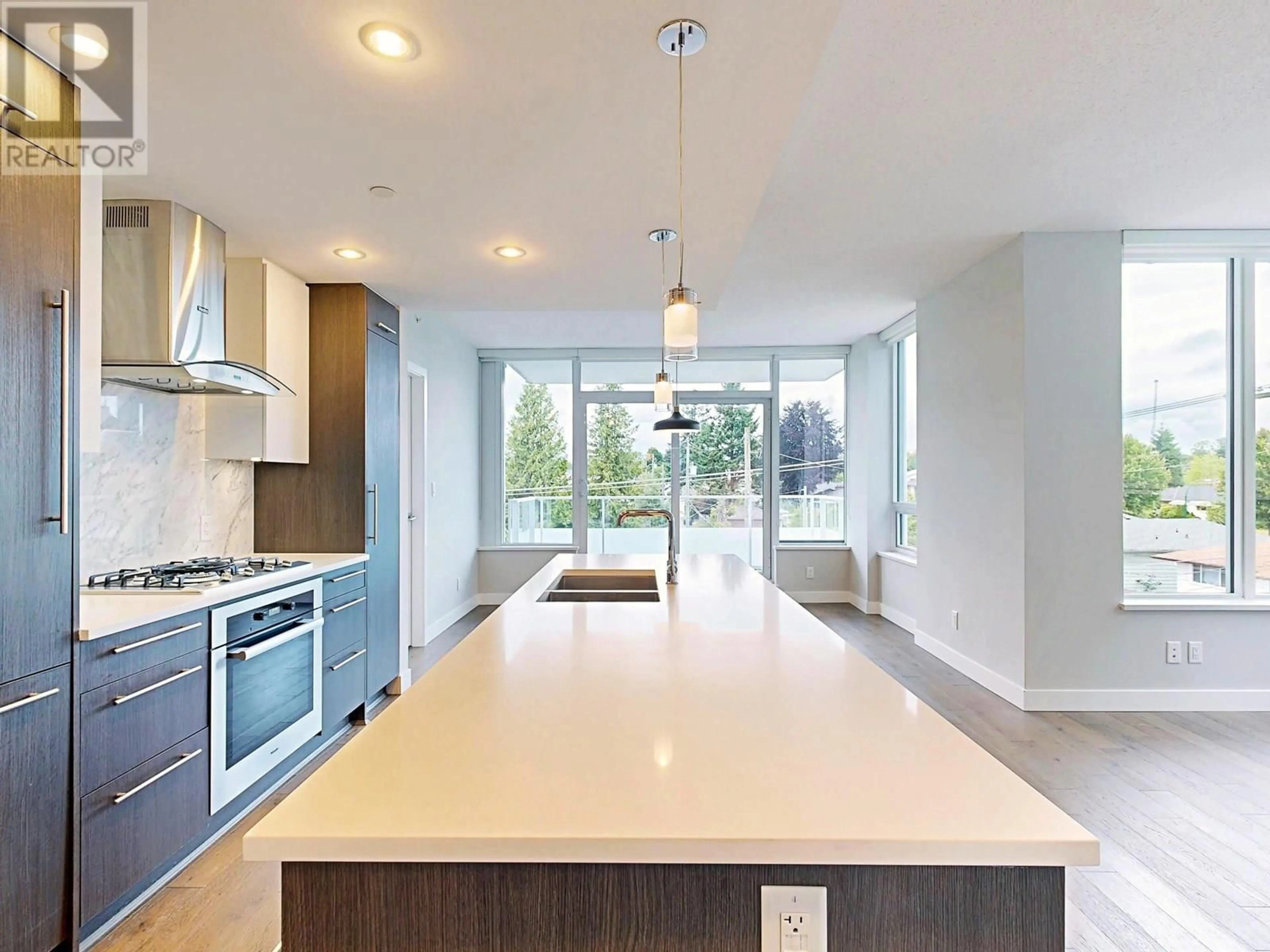 Contemporary kitchen, ceramic/tile floor for 408 - 677 41ST AVENUE, Vancouver British Columbia V5Z2N1