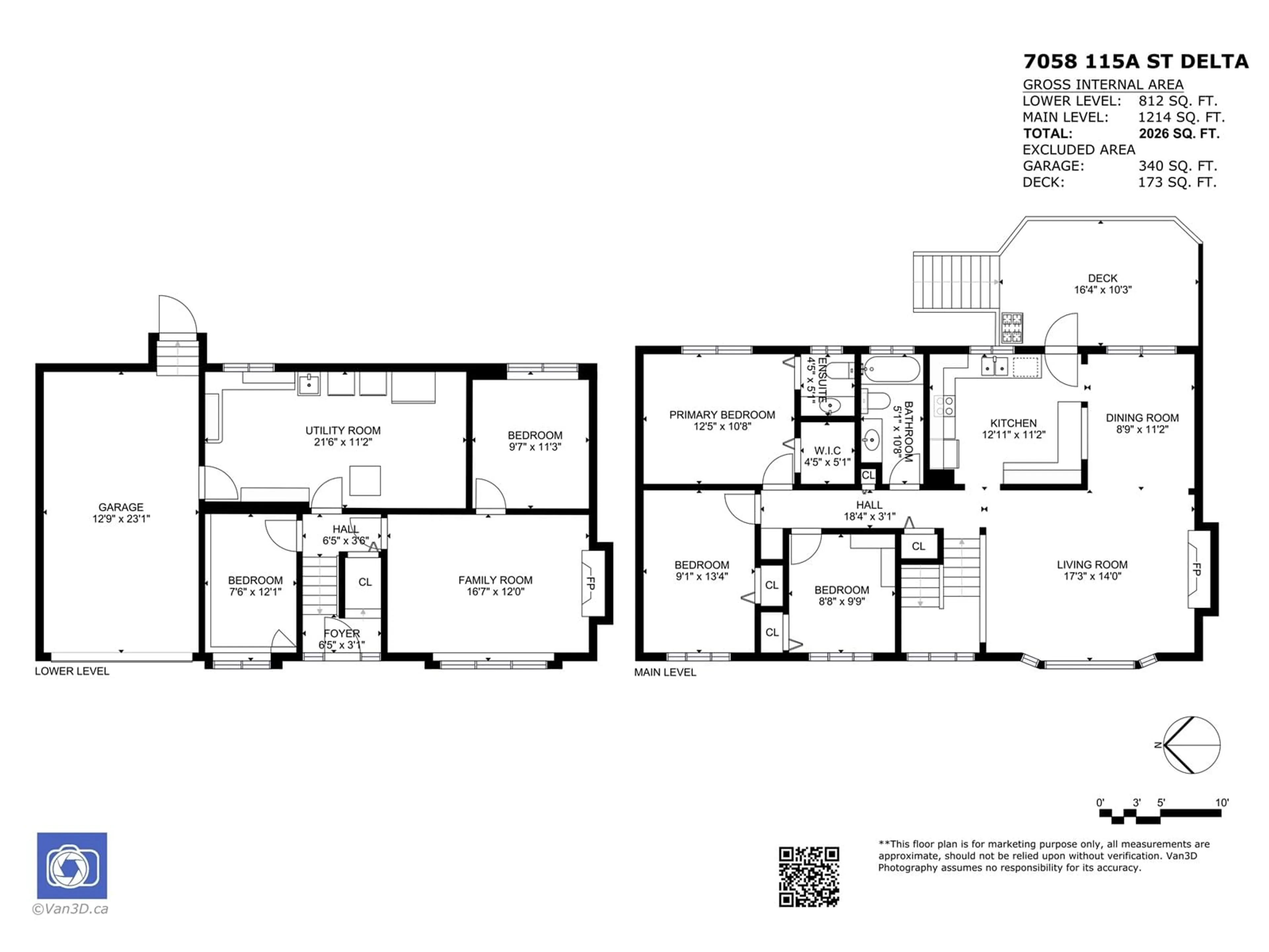 Floor plan for 7058 115A, Delta British Columbia V4E2E5