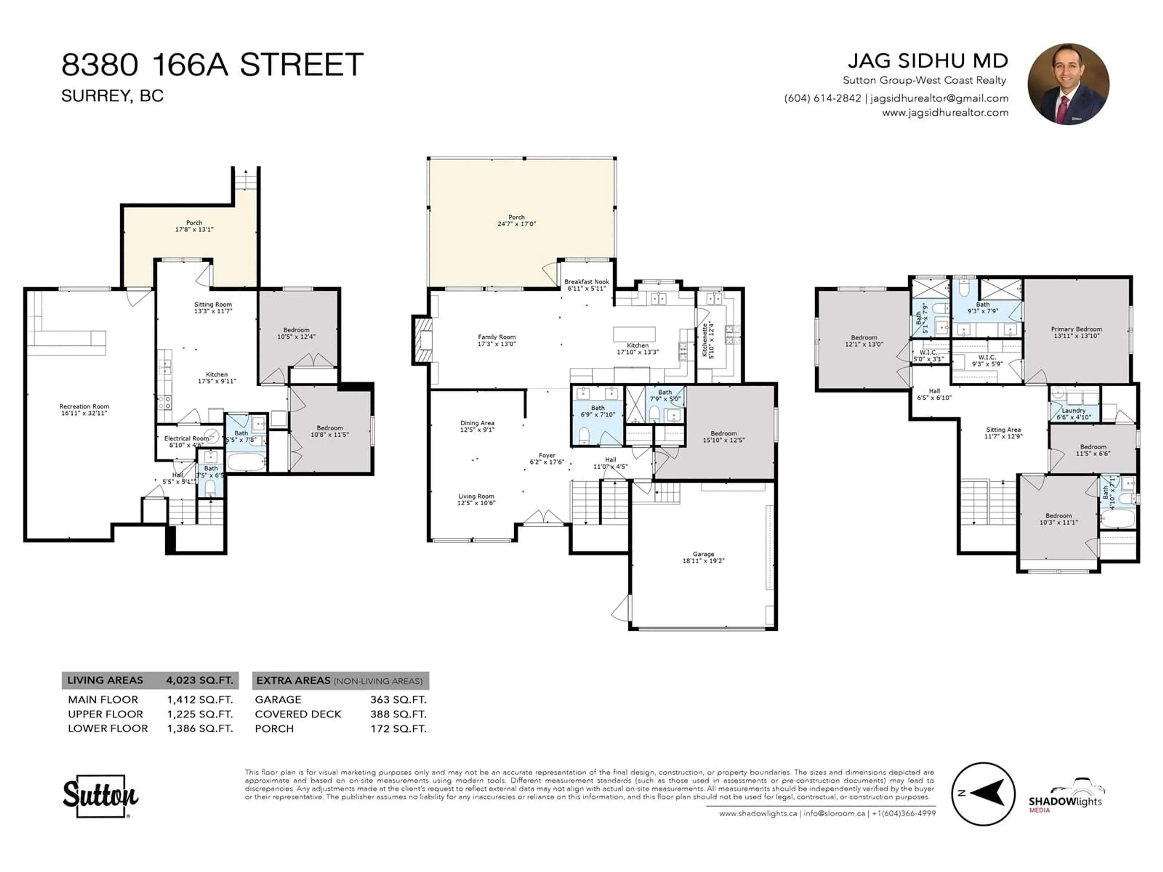 Floor plan for 8380 166A, Surrey British Columbia V4N6A7