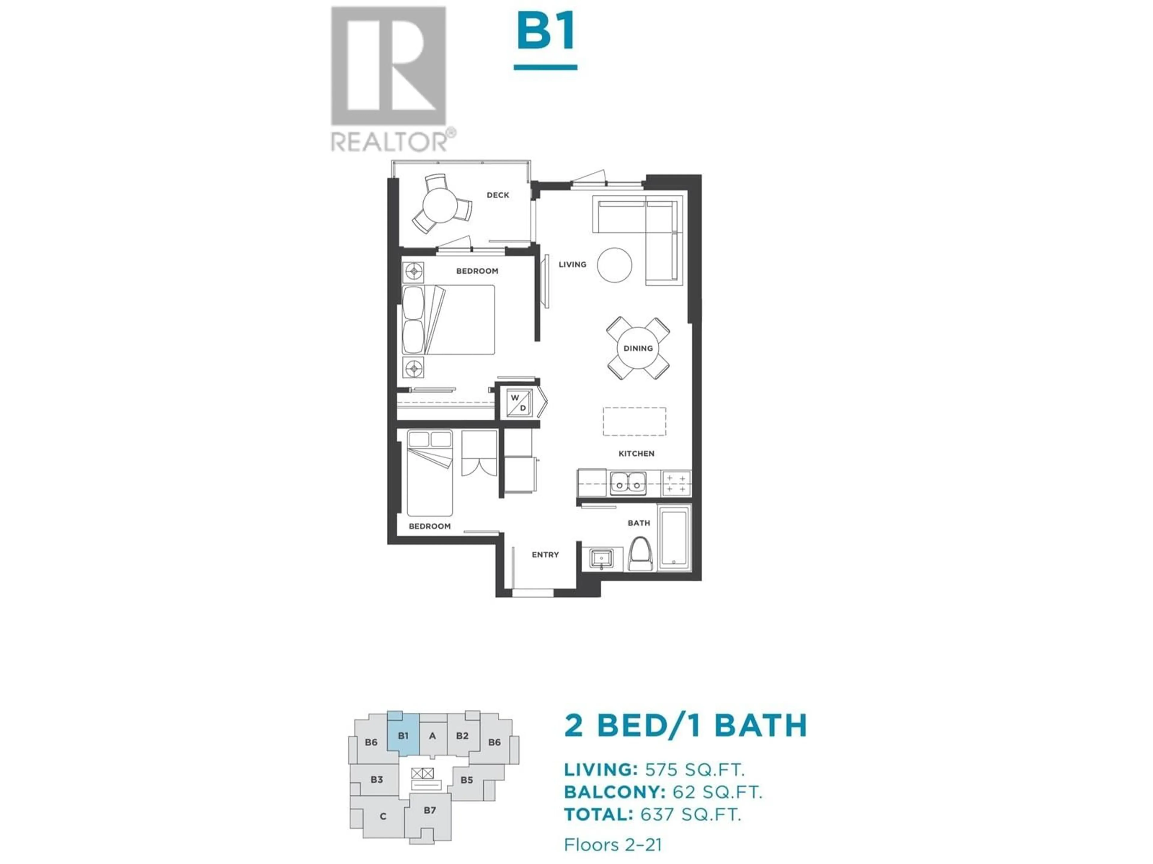 Floor plan for 1605 - 691 NORTH ROAD, Coquitlam British Columbia V3J0H9