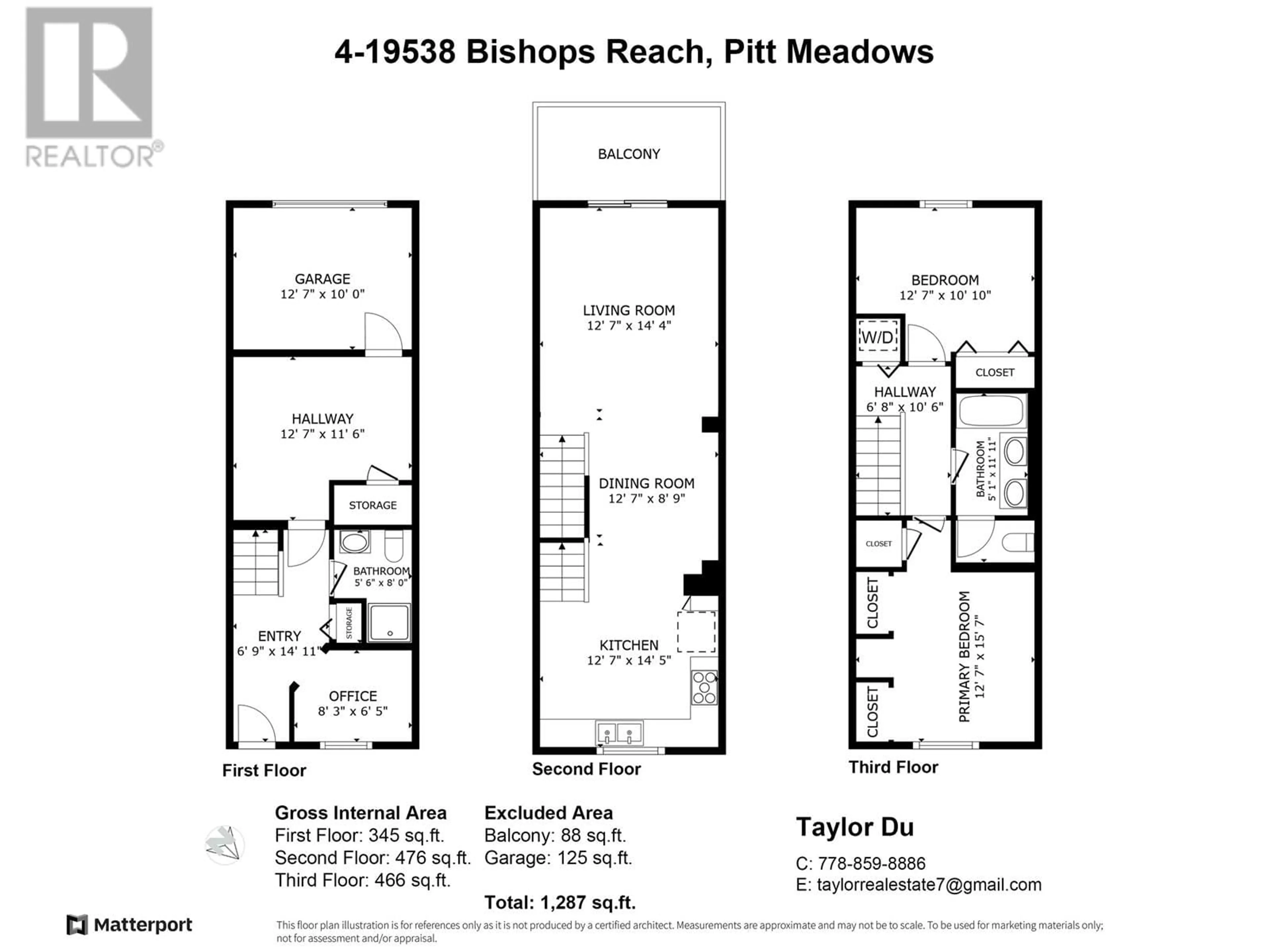 Floor plan for 4 - 19538 BISHOPS REACH, Pitt Meadows British Columbia V3Y0C2