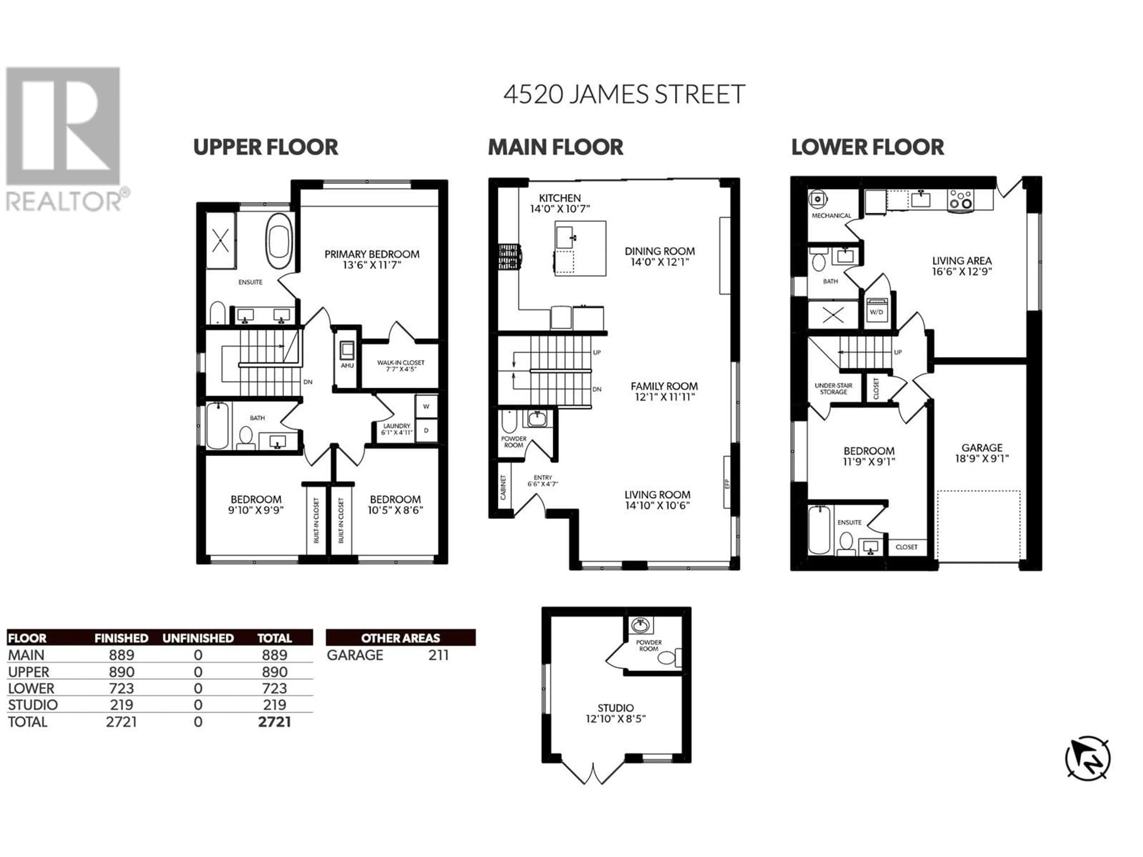Floor plan for 4520 JAMES STREET, Vancouver British Columbia V5V3J3