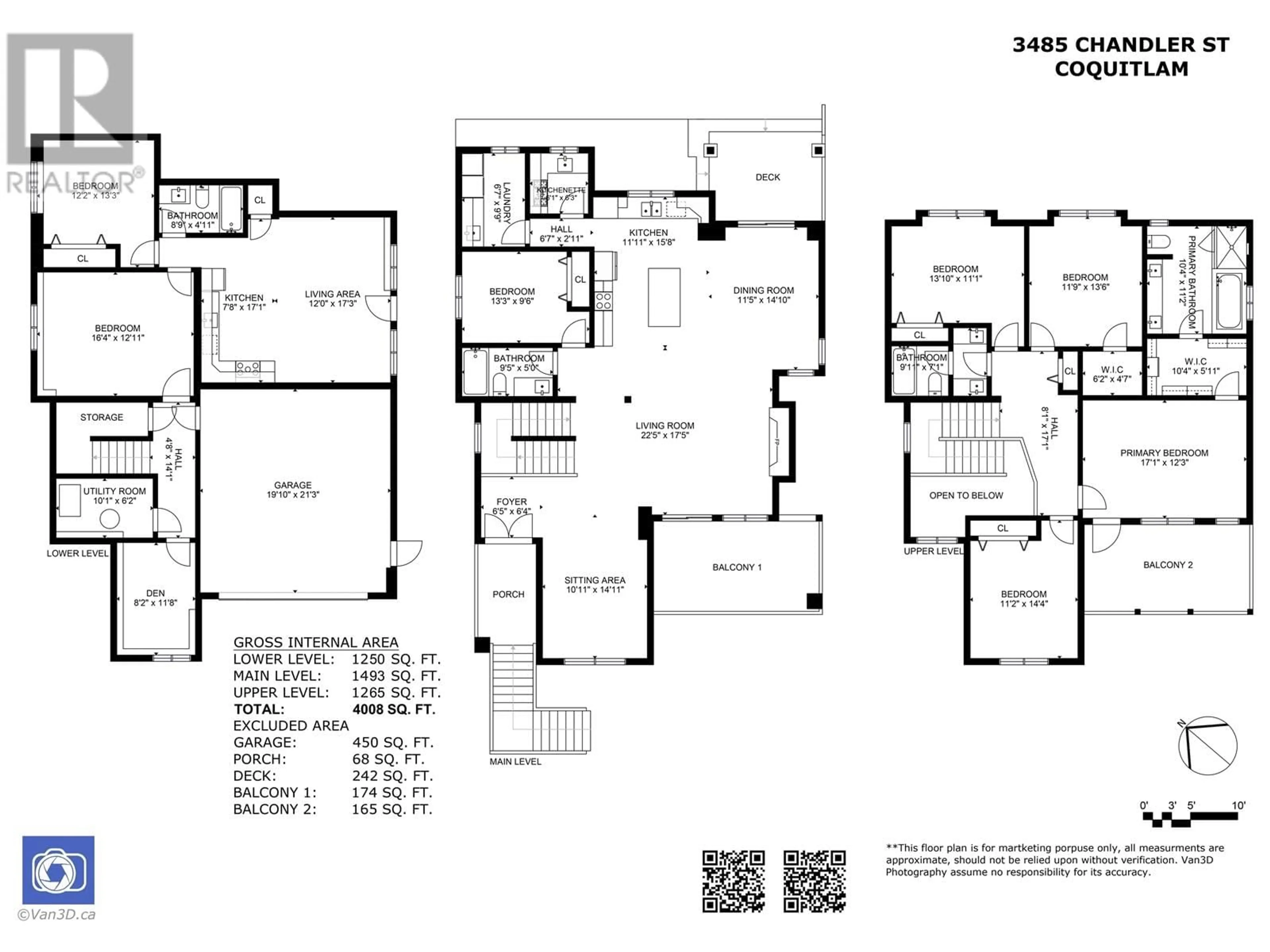 Floor plan for 3485 CHANDLER STREET, Coquitlam British Columbia V3E0K2
