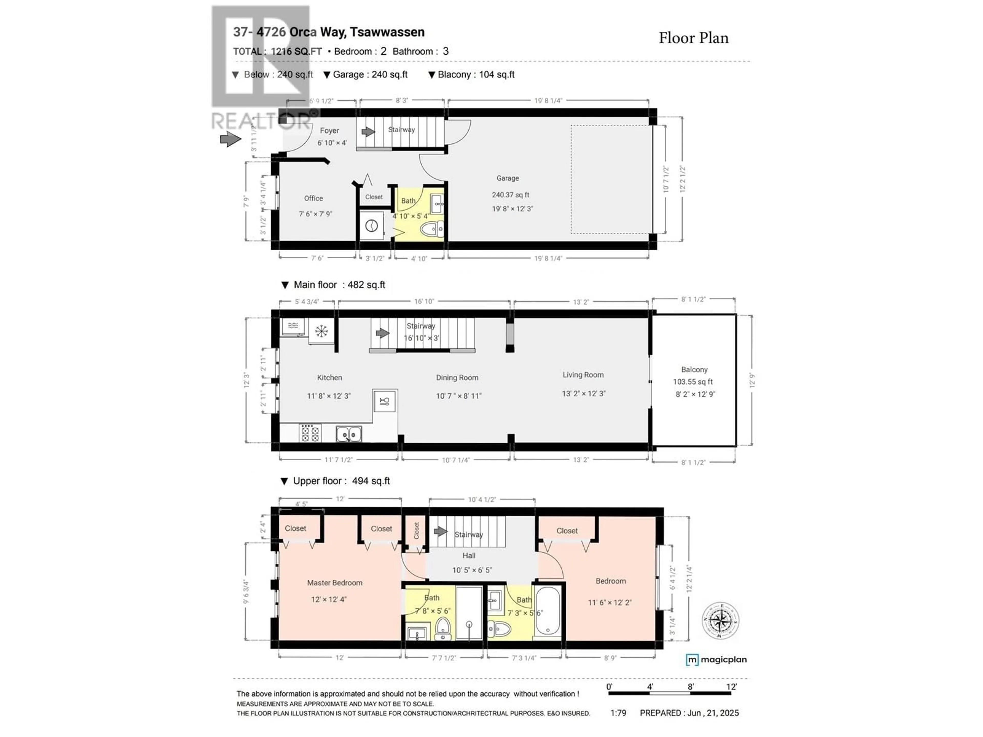 Floor plan for 37 - 4726 ORCA WAY, Tsawwassen British Columbia V4M0E7