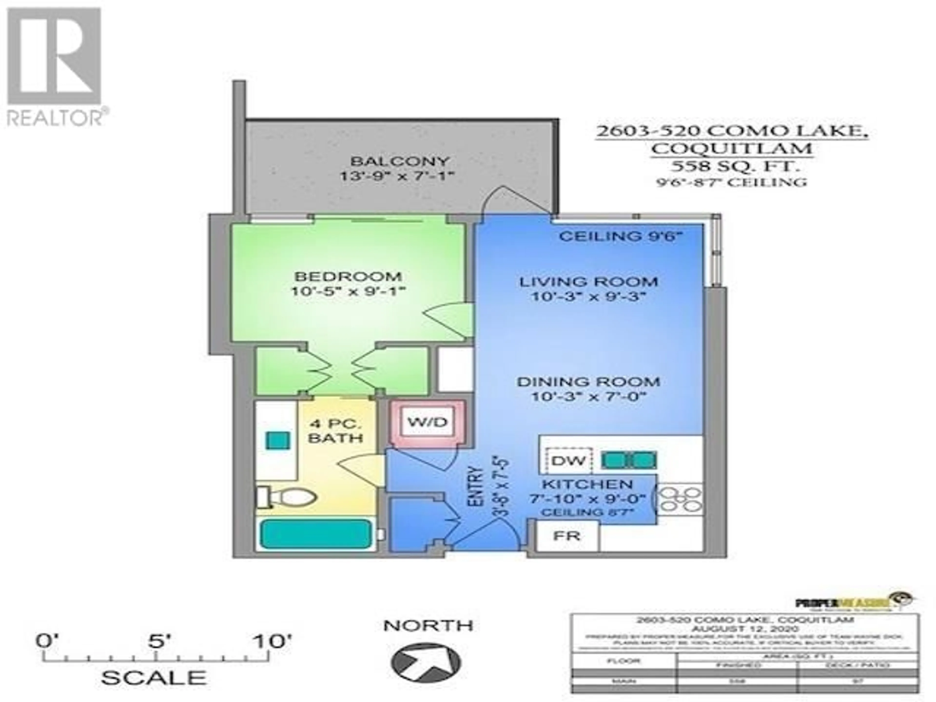 Floor plan for 2603 - 520 COMO LAKE AVENUE, Coquitlam British Columbia V3J0E8