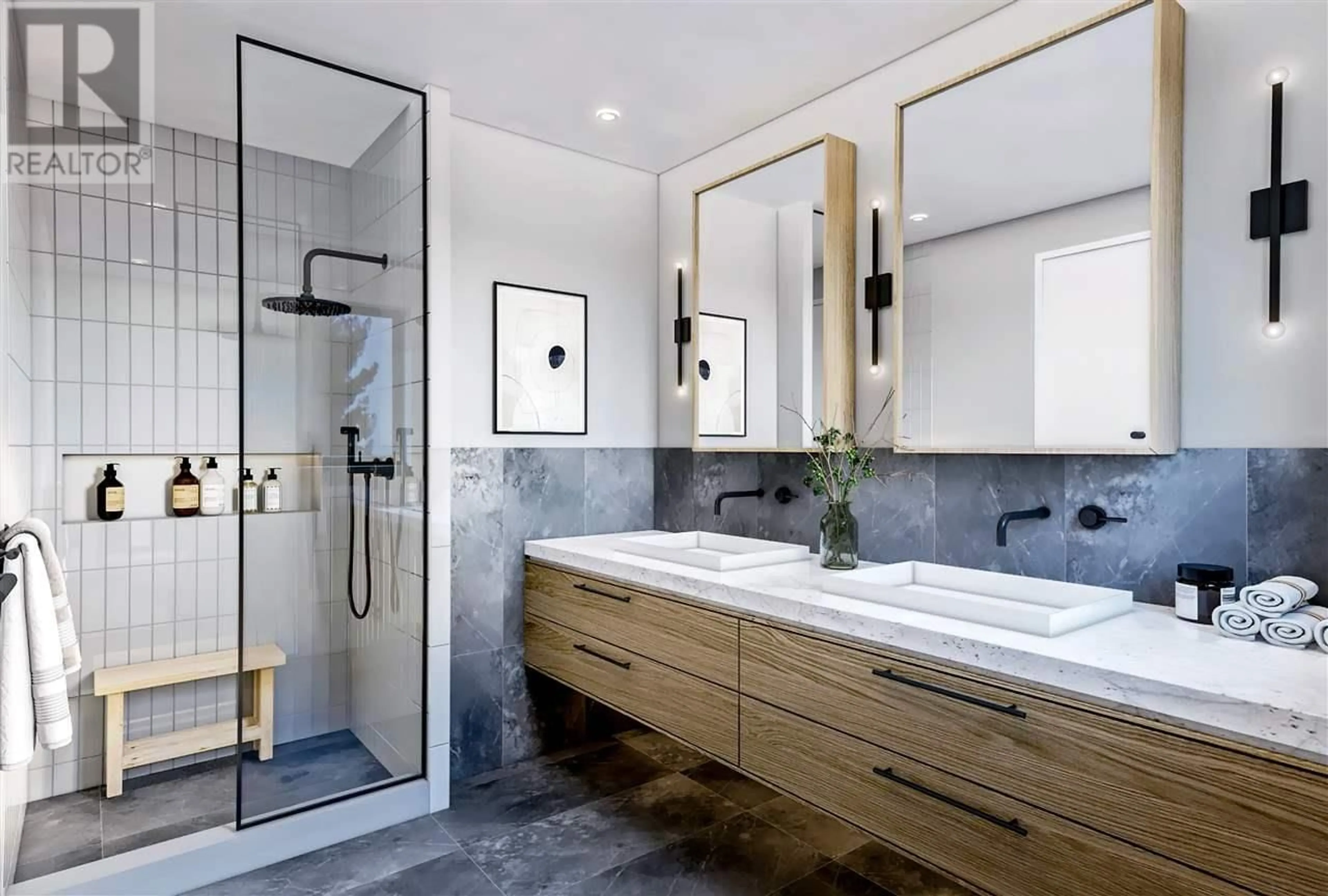 Contemporary bathroom, ceramic/tile floor for TH6 - 610 3RD STREET, North Vancouver British Columbia V7L1G7
