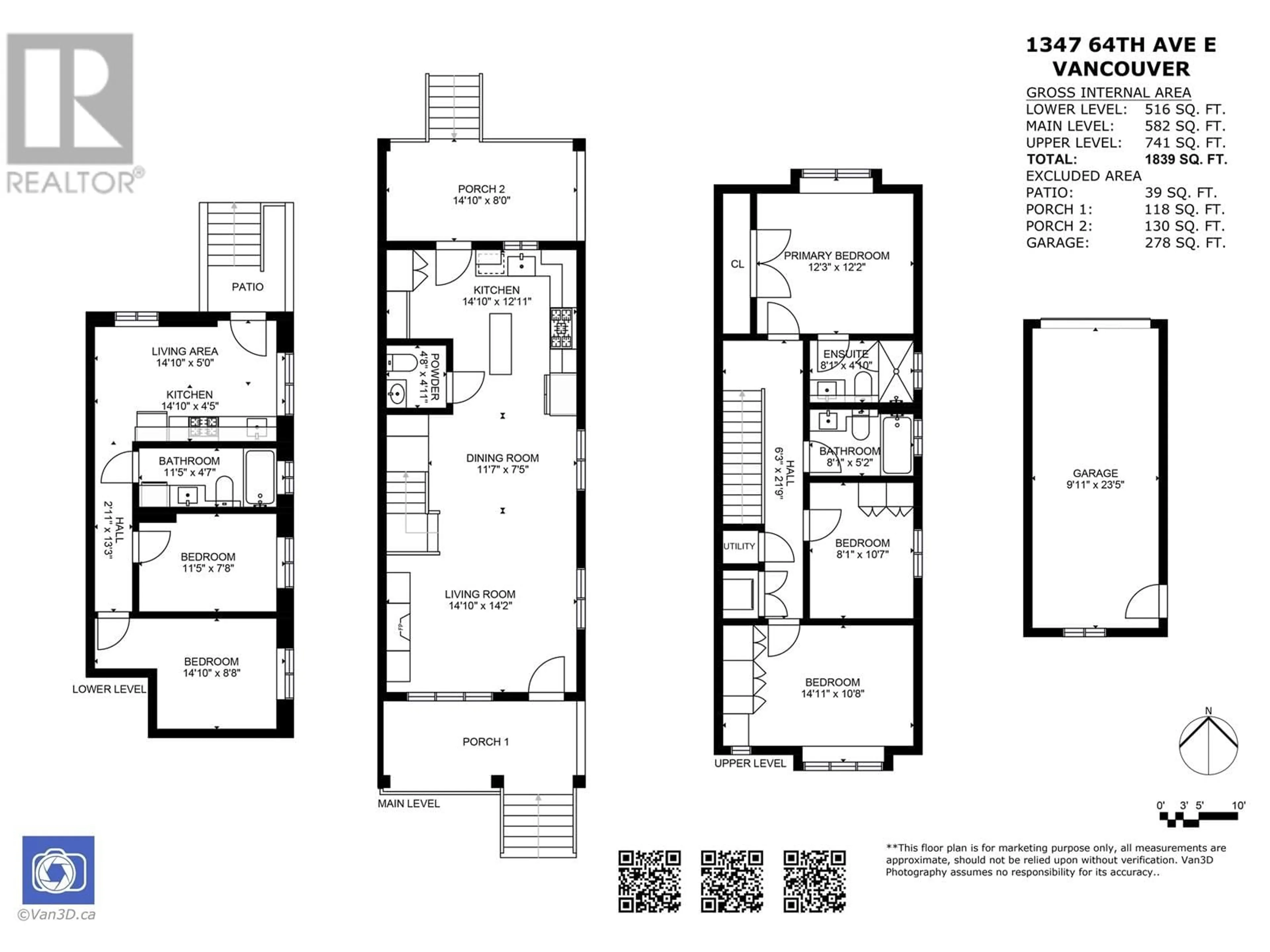 Floor plan for 1347 64TH AVENUE, Vancouver British Columbia V5X2P2