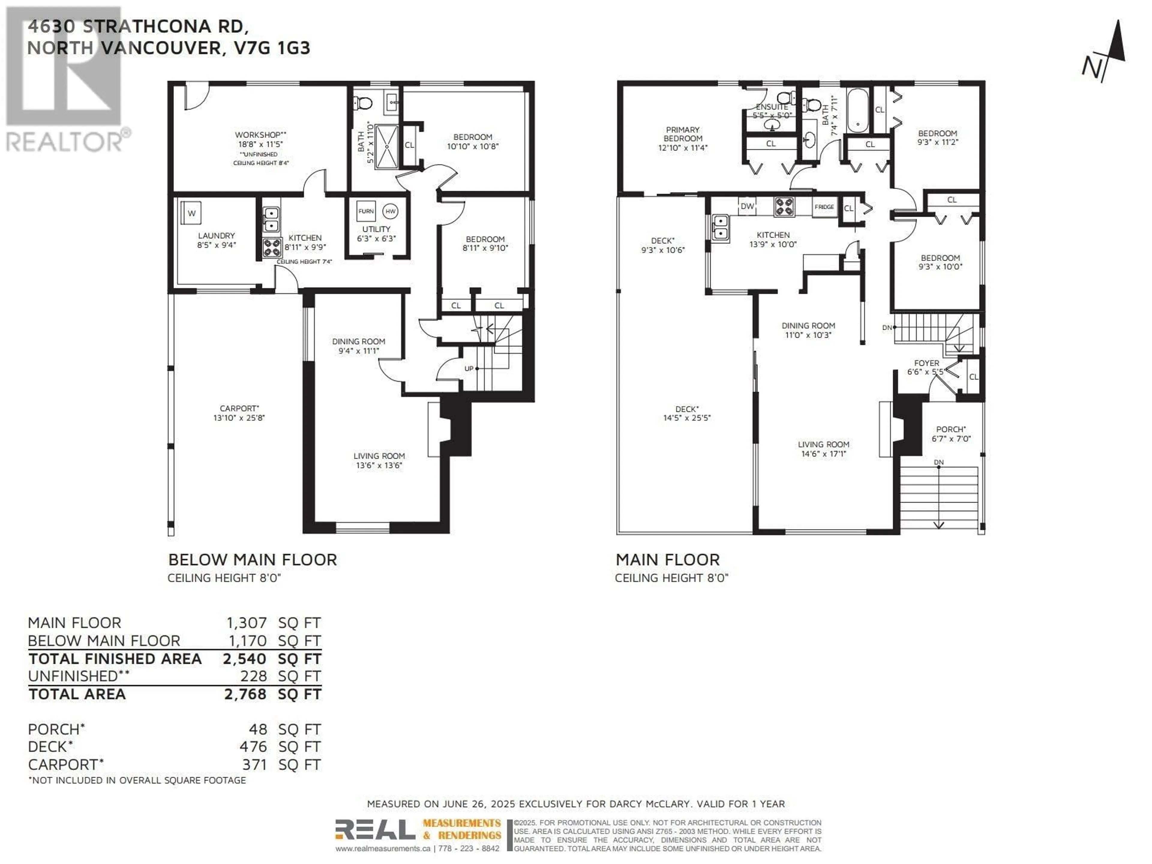 Floor plan for 4630 STRATHCONA ROAD, North Vancouver British Columbia V7G1G3