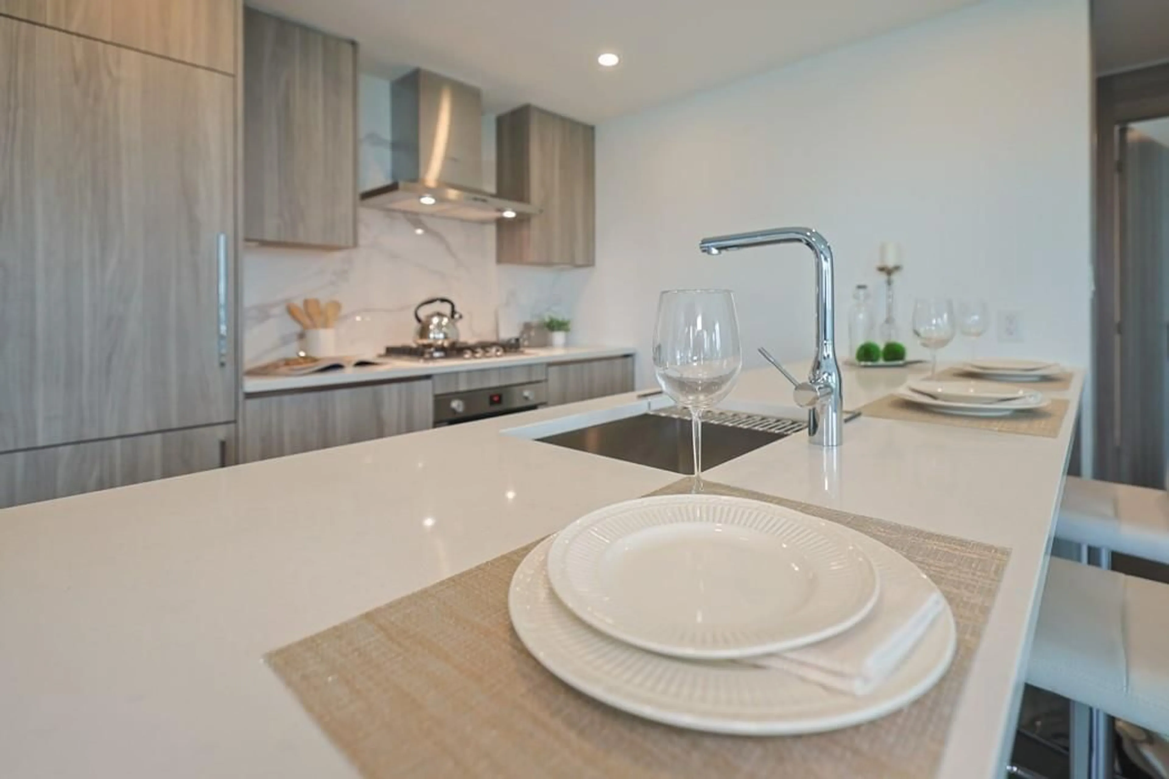 Contemporary kitchen, ceramic/tile floor for 1207 - 13768 100TH, Surrey British Columbia V3T0V2