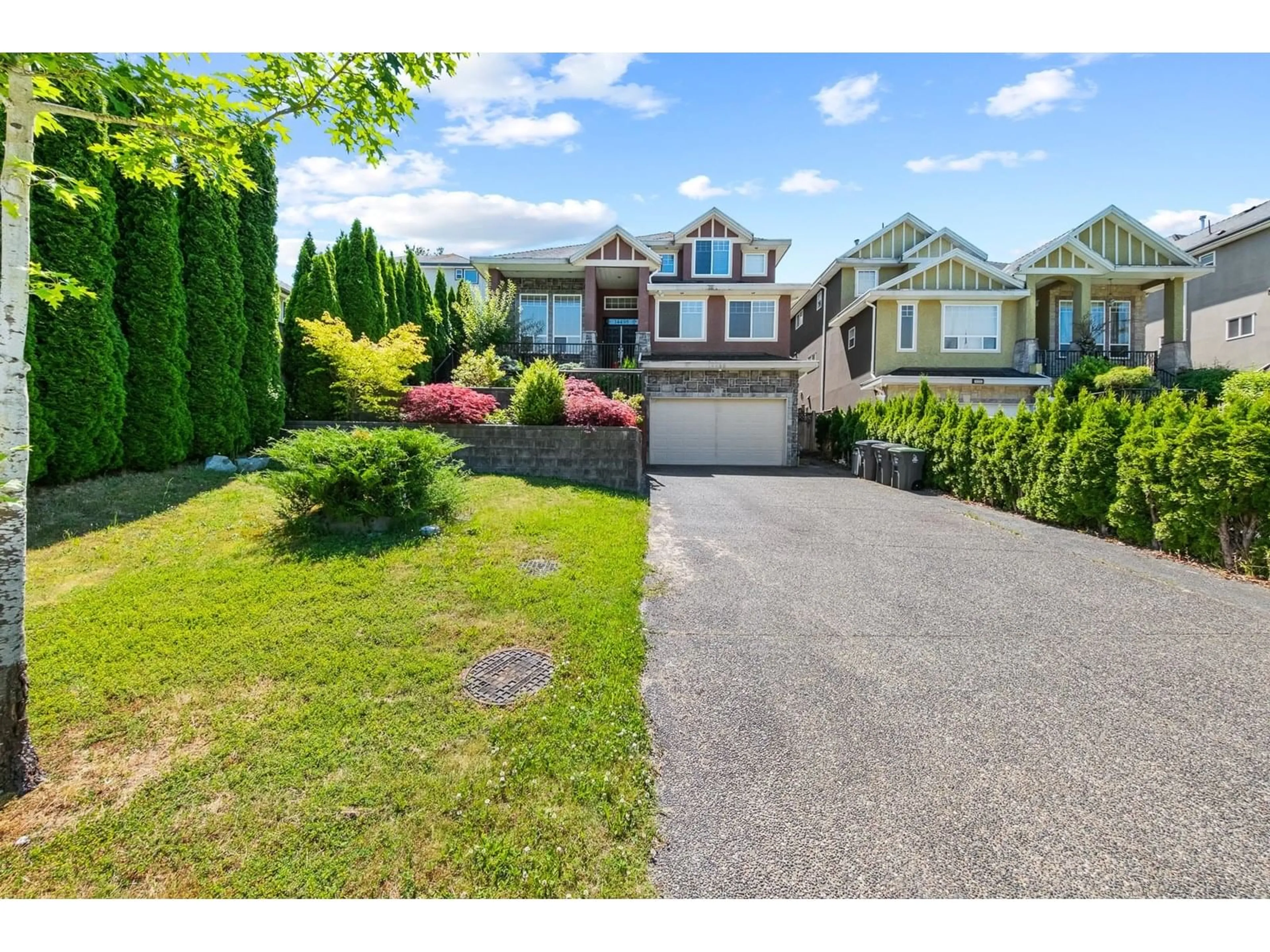 A pic from outside/outdoor area/front of a property/back of a property/a pic from drone, street for 14498 78, Surrey British Columbia V3S9C5