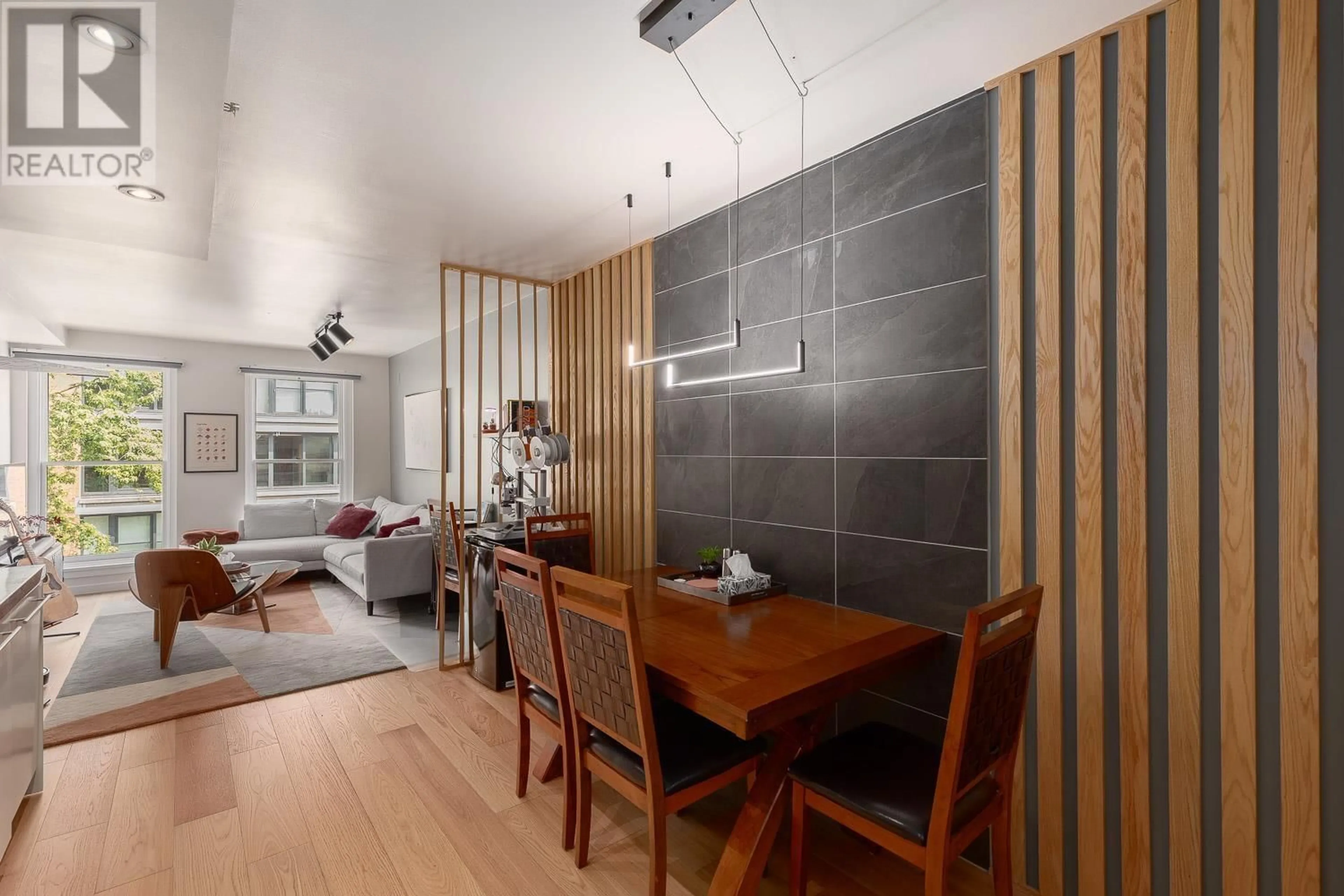 Dining room, wood/laminate floor for 503 - 36 WATER STREET, Vancouver British Columbia V6B0B7