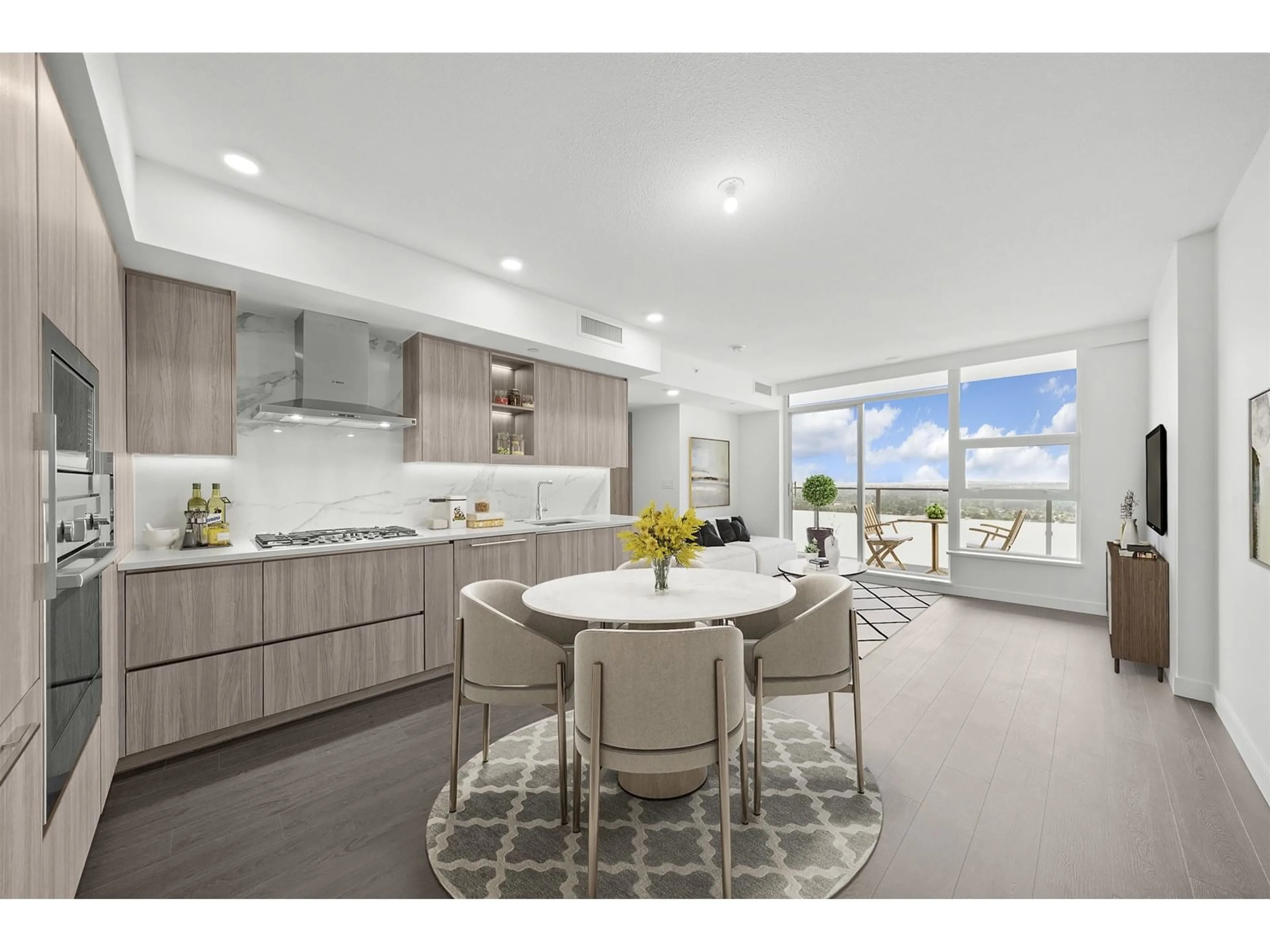 Open concept kitchen, ceramic/tile floor for 3004 - 13778 100, Surrey British Columbia V3T0V3