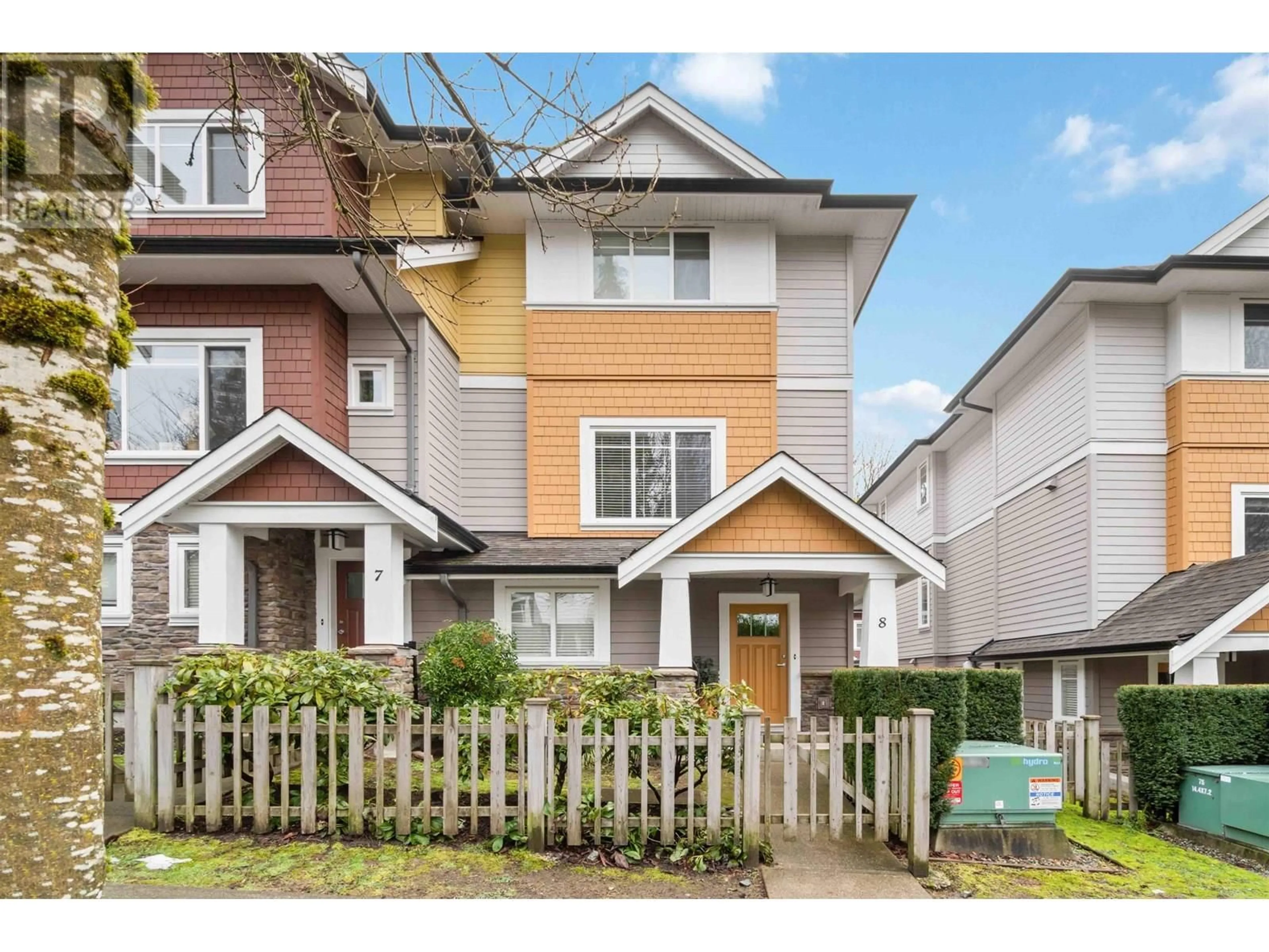 Home with vinyl exterior material, street for 8 - 1219 BURKE MOUNTAIN STREET, Coquitlam British Columbia V3B3H6