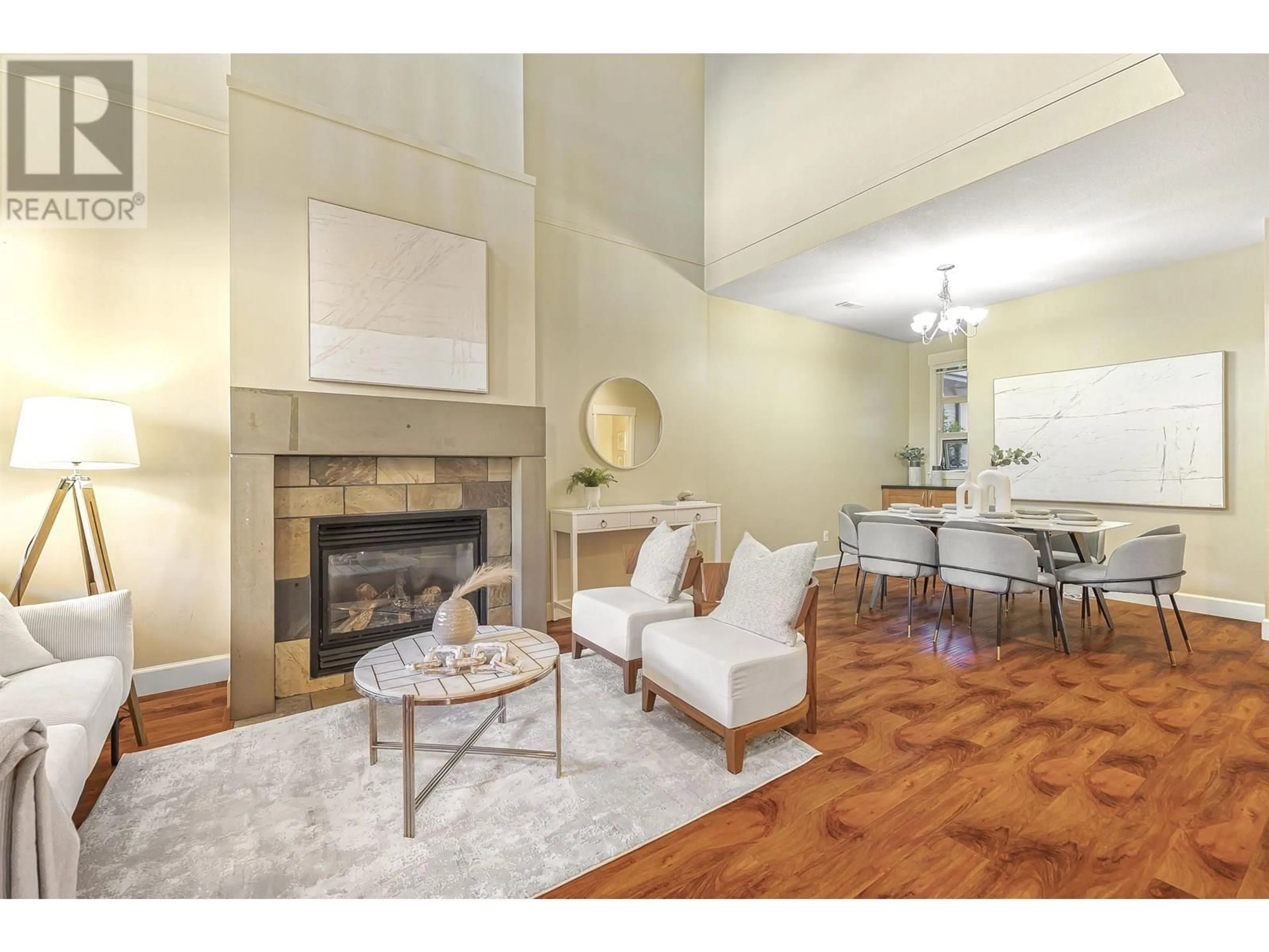 Living room with furniture, wood/laminate floor for 71 - 6300 BIRCH STREET, Richmond British Columbia V6Y4K3