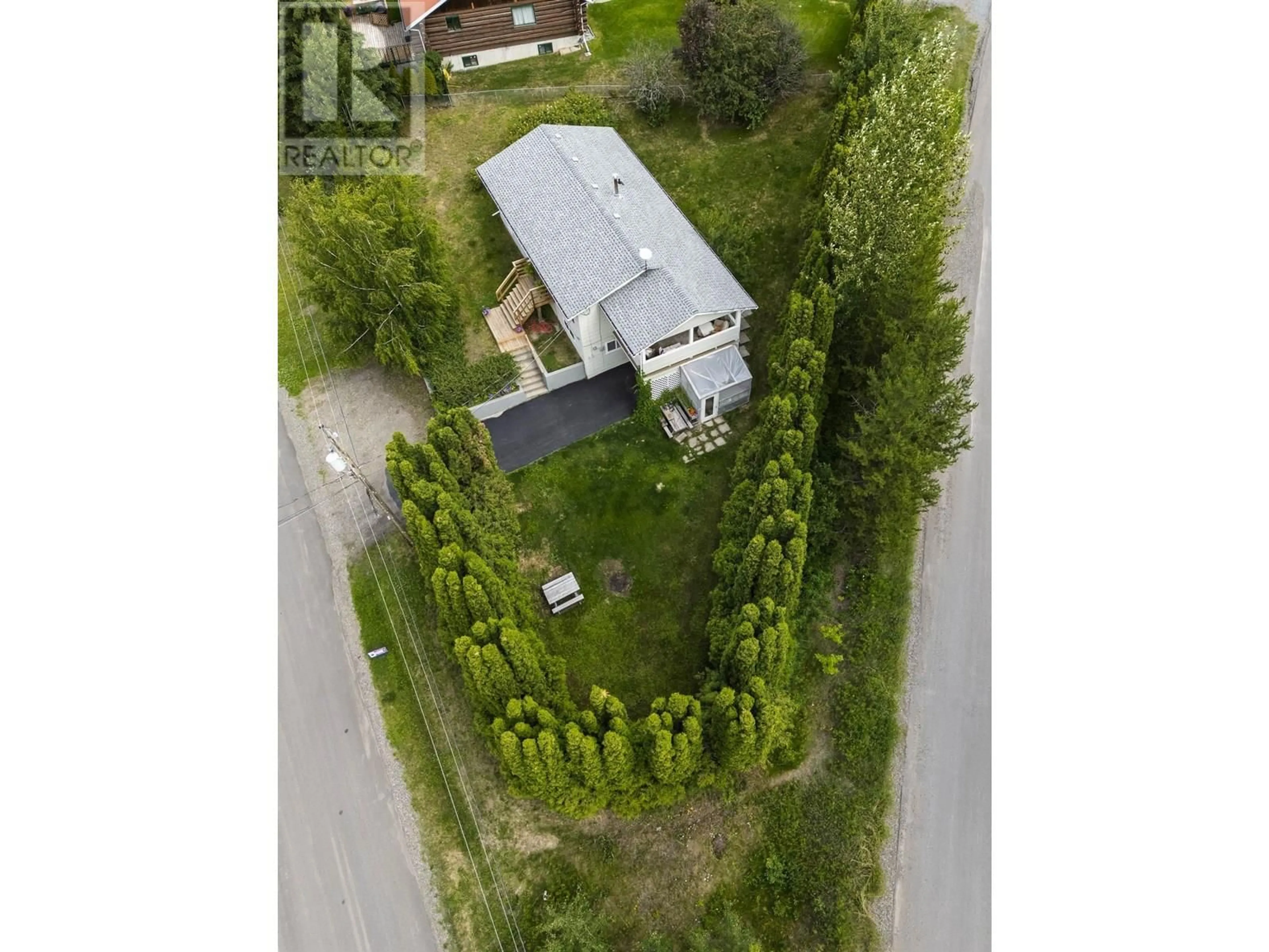 A pic from outside/outdoor area/front of a property/back of a property/a pic from drone, street for 3586 ALDERWOOD COURT, Prince George British Columbia V2K1N3