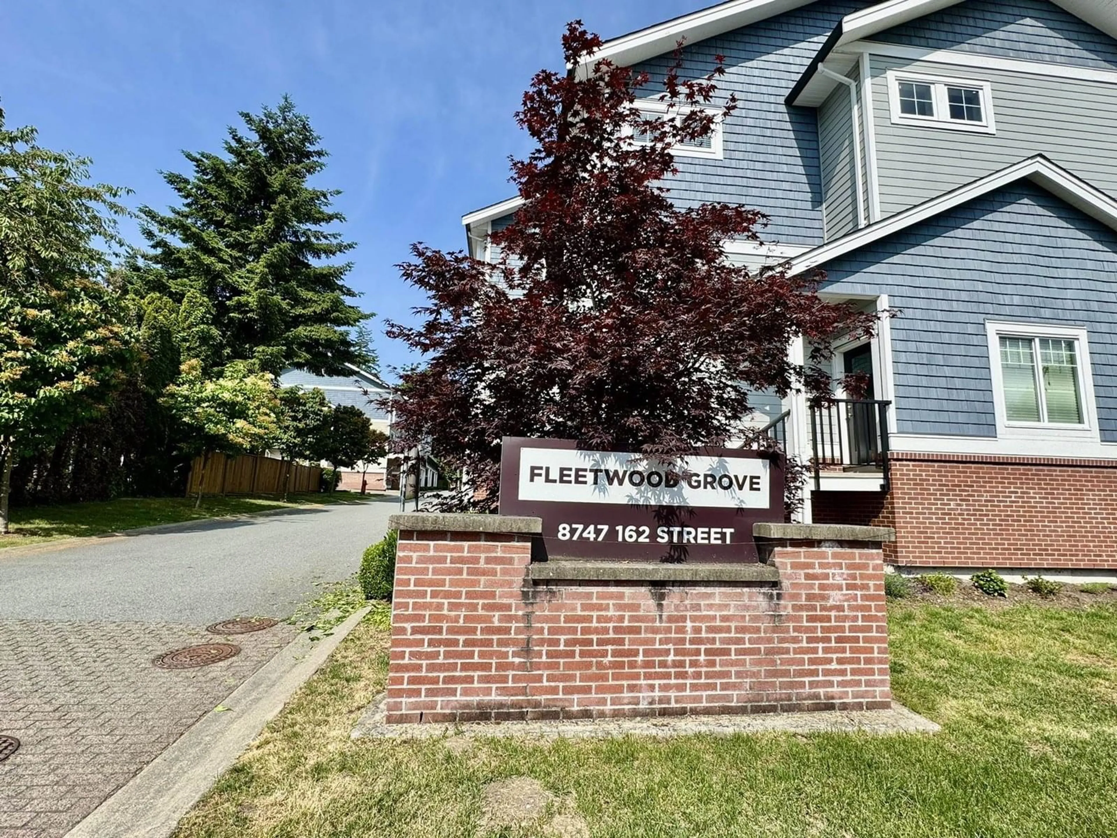 Home with brick exterior material, street for 17 - 8747 162, Surrey British Columbia V4N6R1
