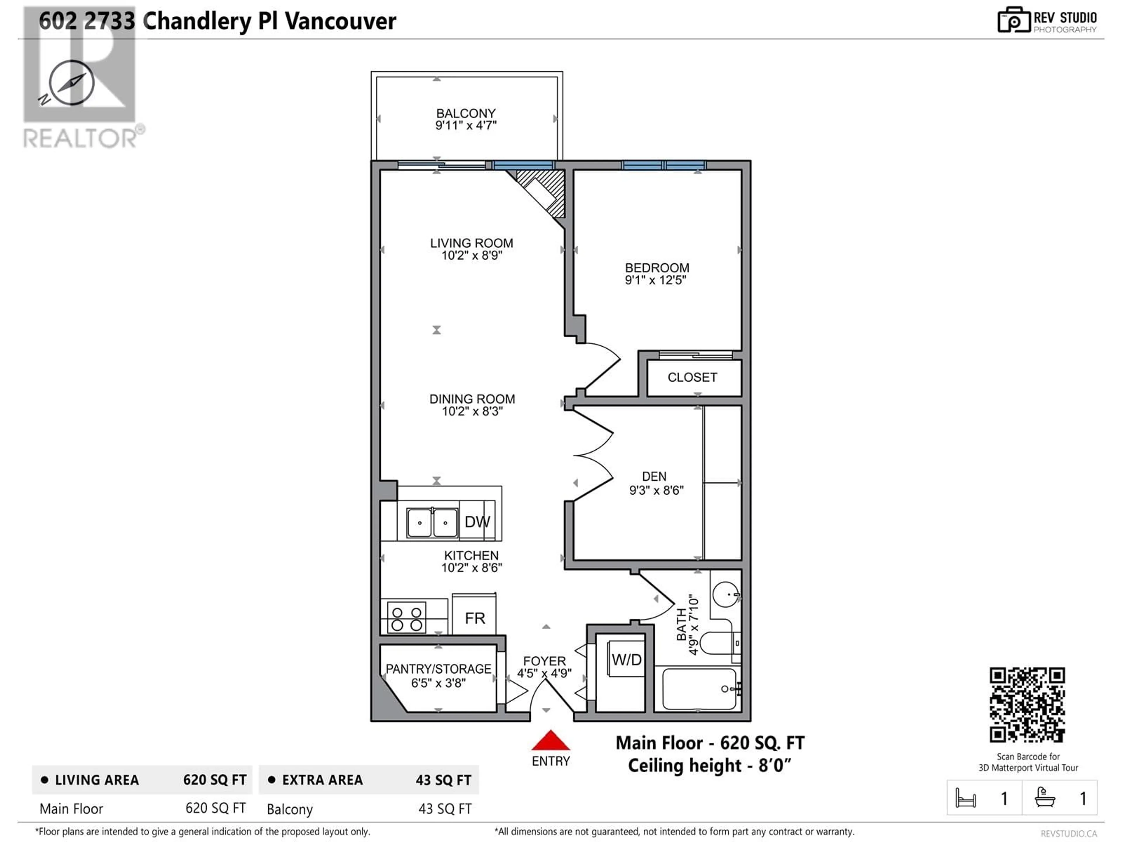 Floor plan for 602 - 2733 CHANDLERY PLACE, Vancouver British Columbia V5S4V3