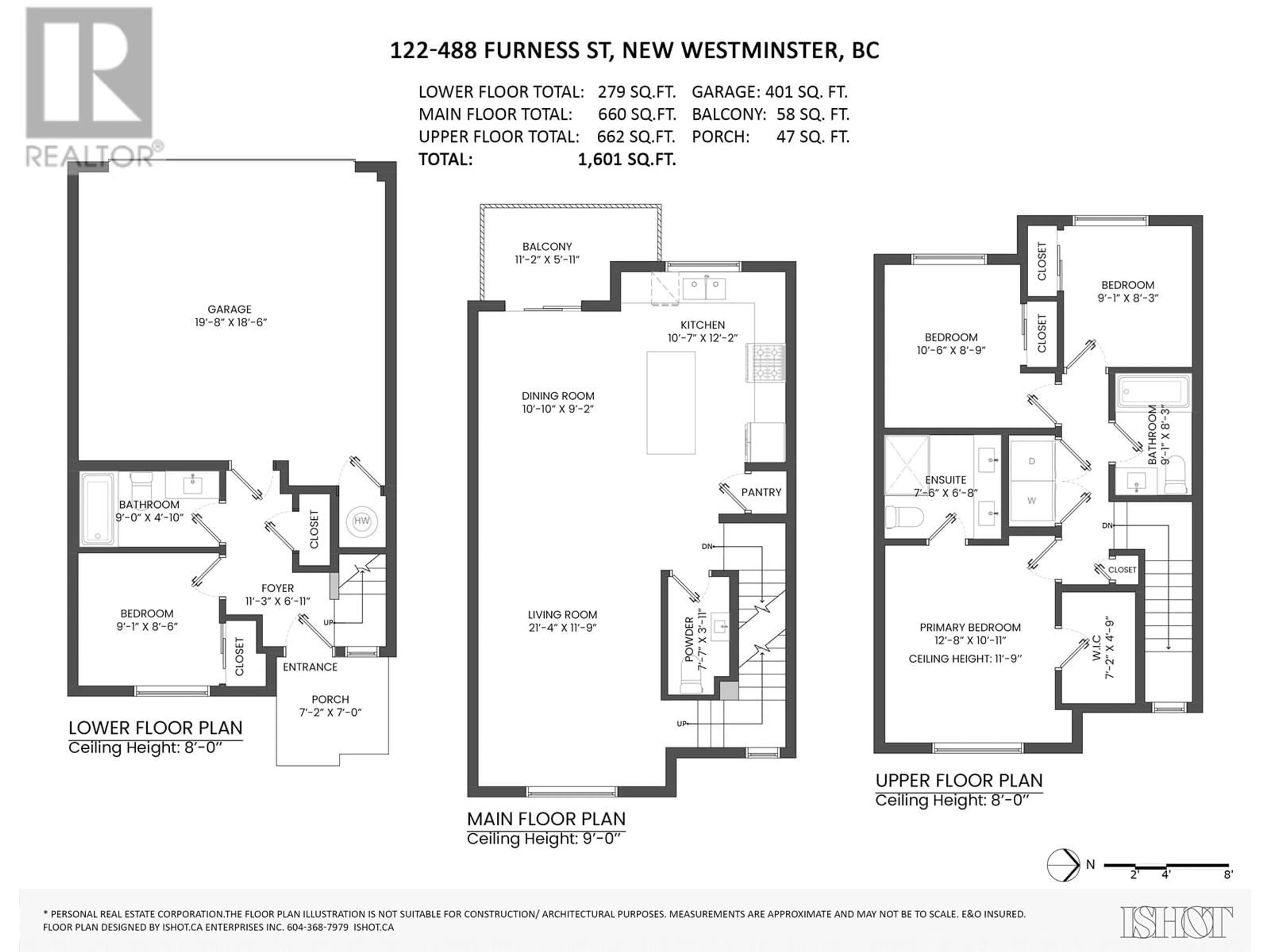 Floor plan for 122 - 488 FURNESS STREET, New Westminster British Columbia V3M0M1