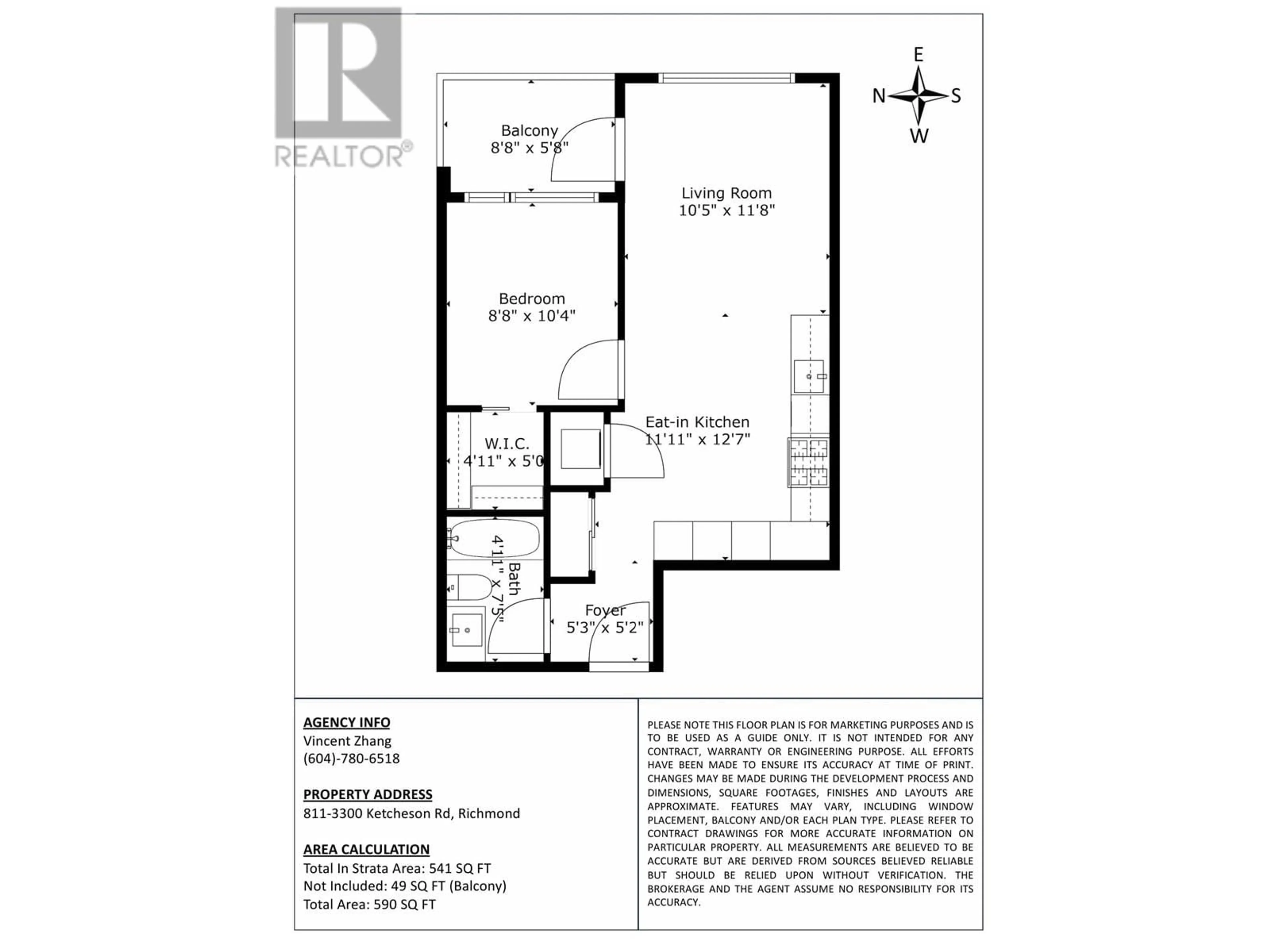 Floor plan for 811 - 3300 KETCHESON ROAD, Richmond British Columbia V6X0S5