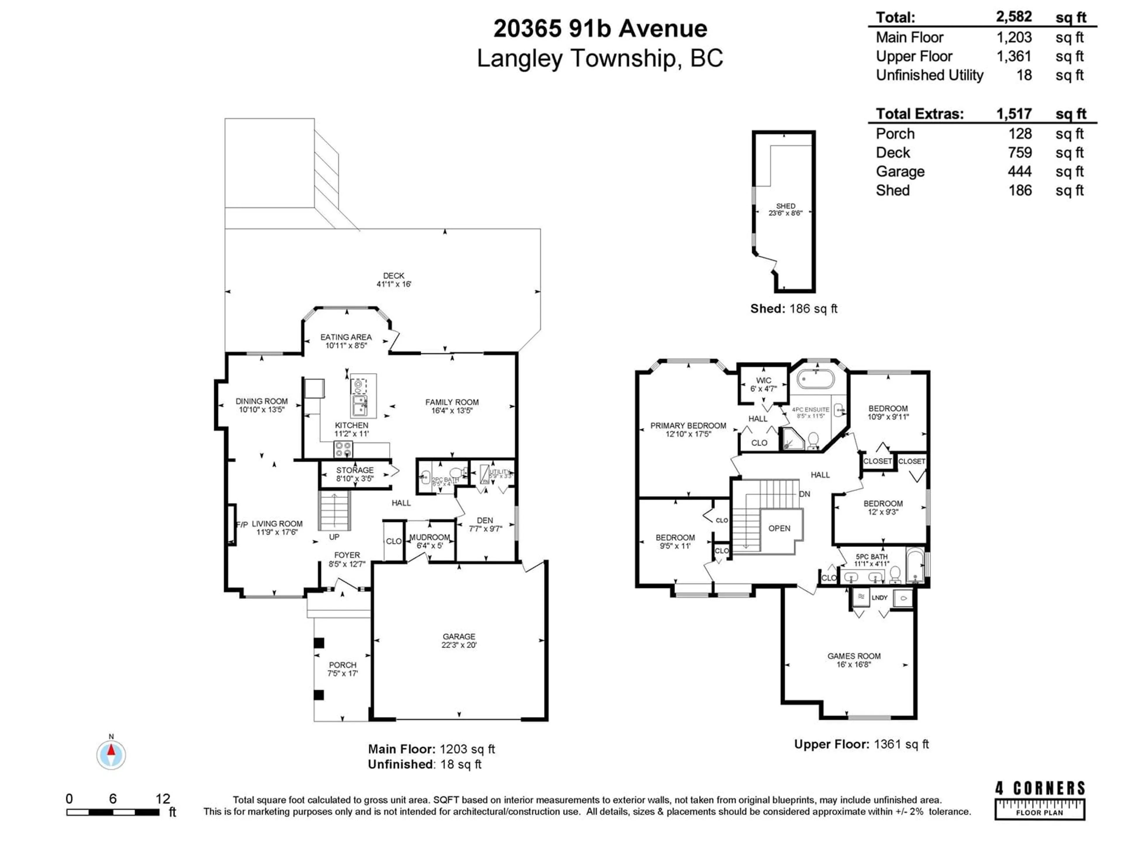 Floor plan for 20365 91B, Langley British Columbia V1M2G1