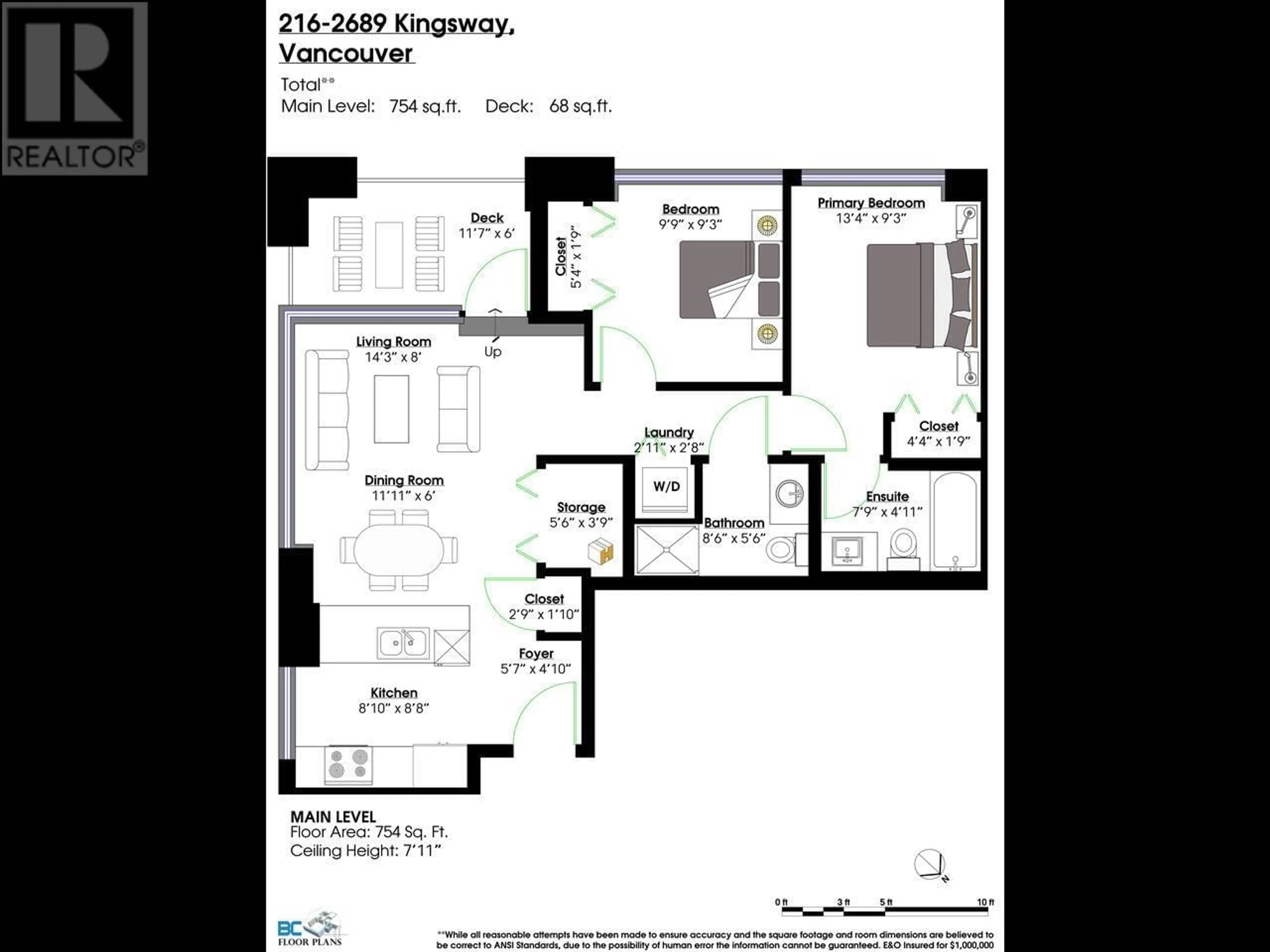 Floor plan for 216 - 2689 KINGSWAY, Vancouver British Columbia V5R0C3