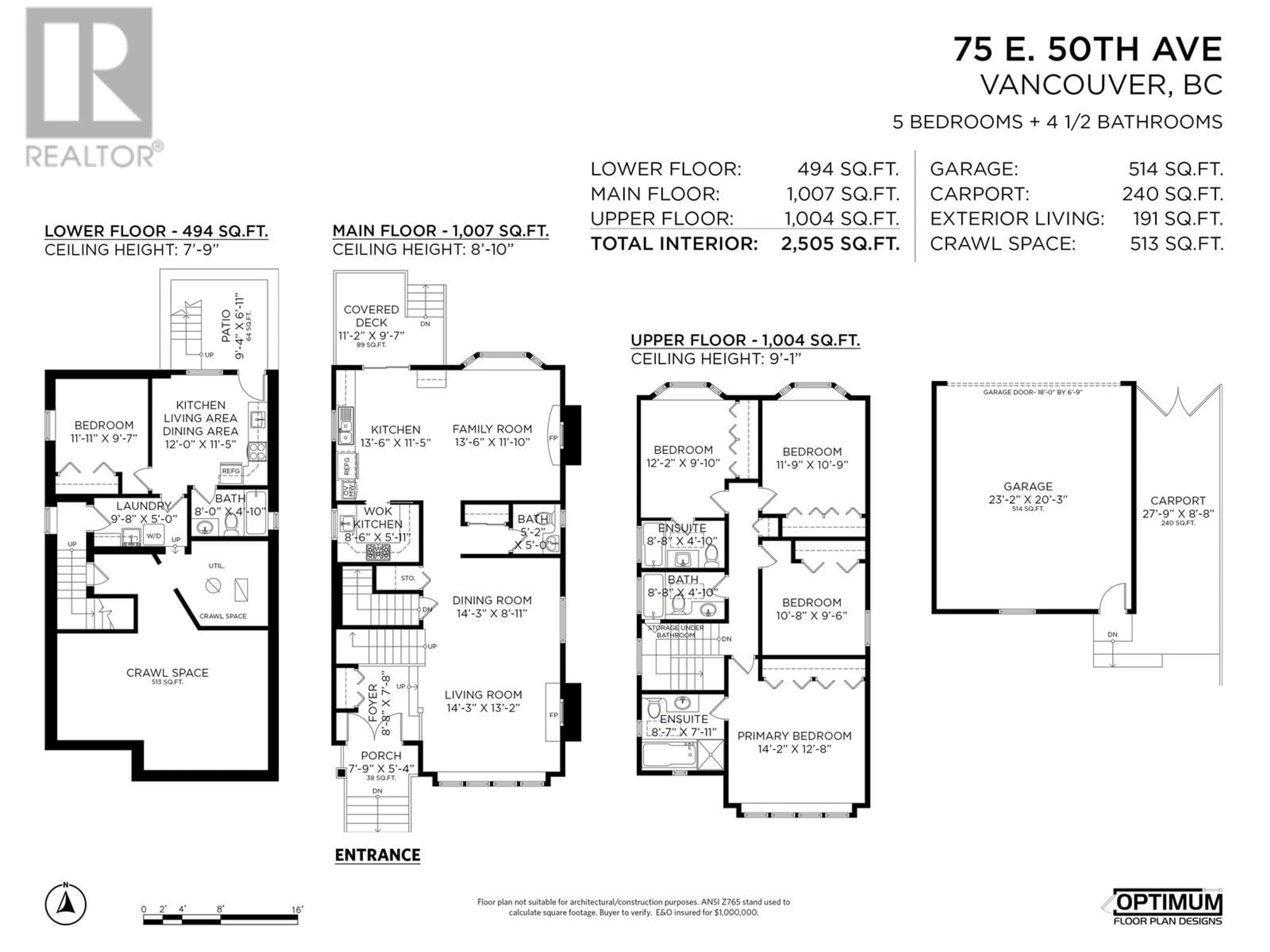 Floor plan for 75 50TH AVENUE, Vancouver British Columbia V5X1A1
