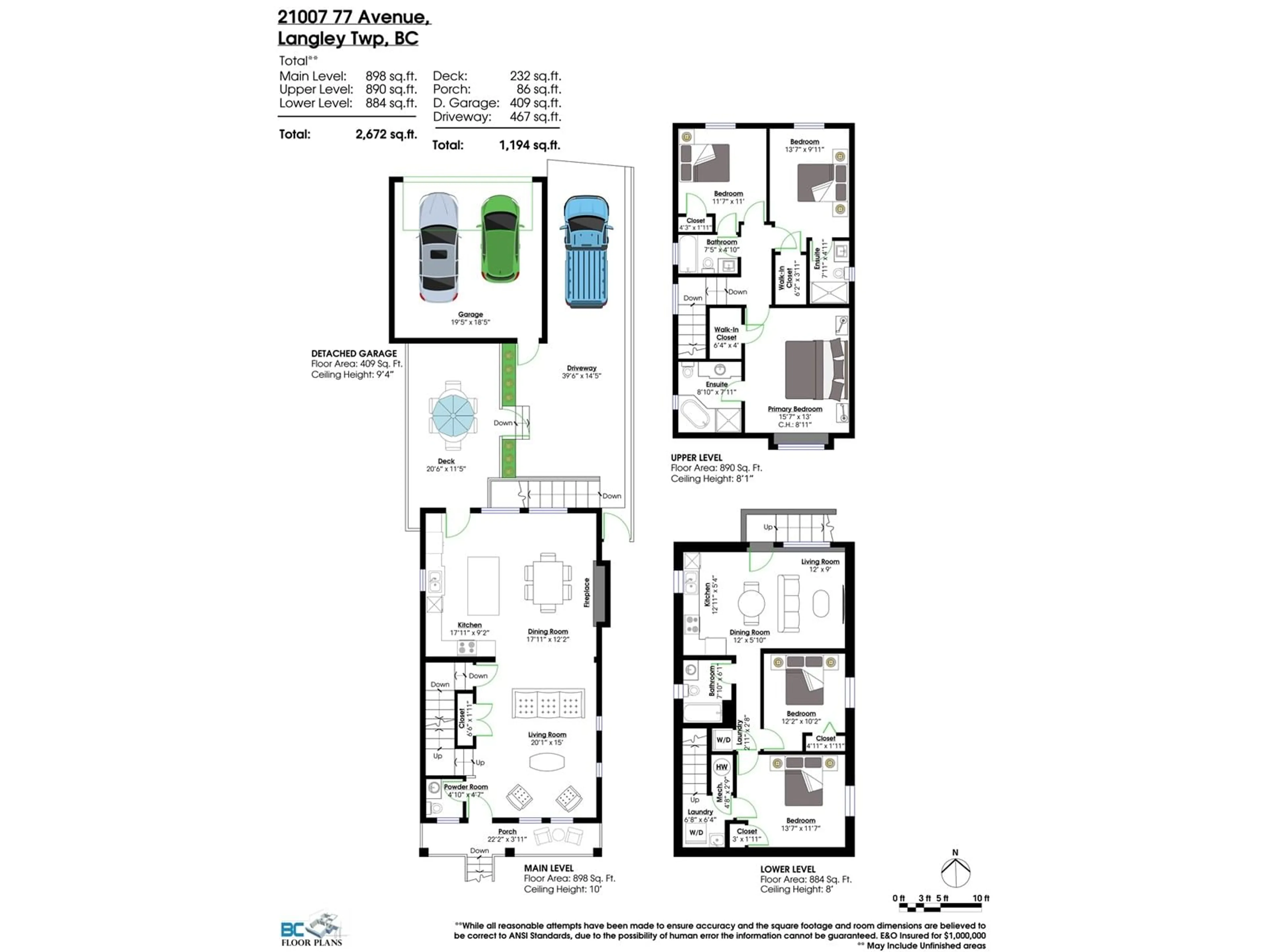 Floor plan for 21007 77, Langley British Columbia V2Y0L1