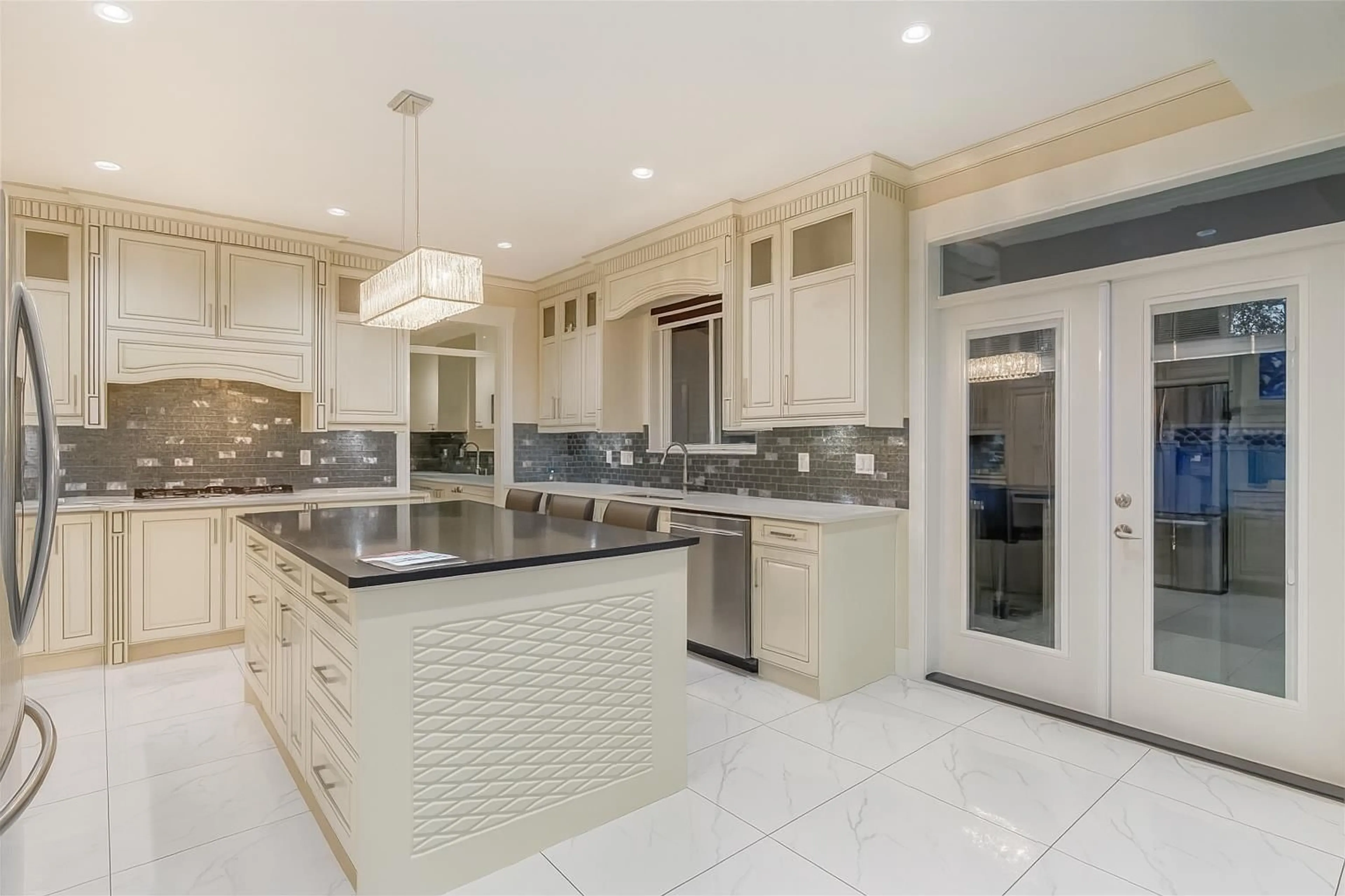 Contemporary kitchen, ceramic/tile floor for 12629 90 AVENUE, Surrey British Columbia V3V6J3