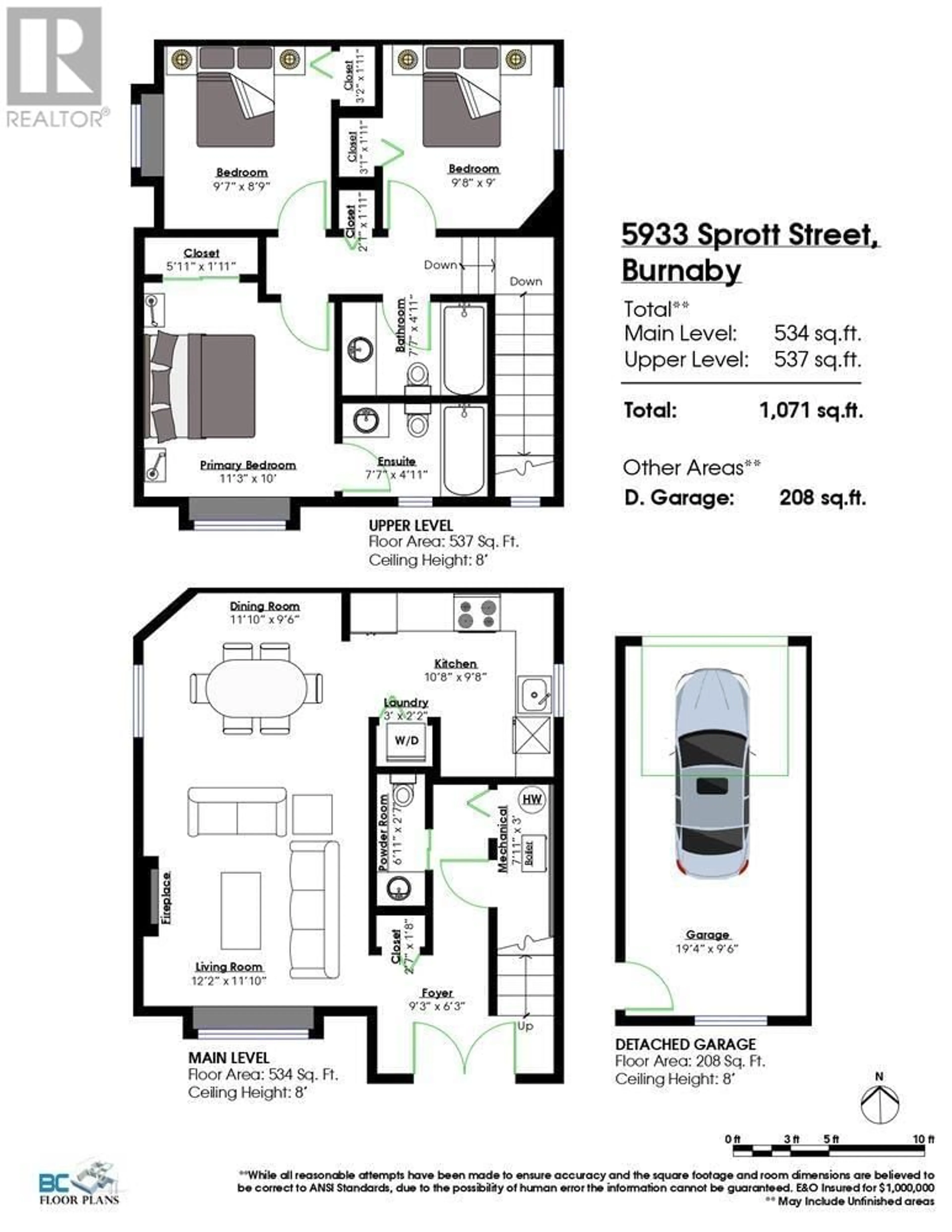 Floor plan for 5933 SPROTT STREET, Burnaby British Columbia V5G1T9