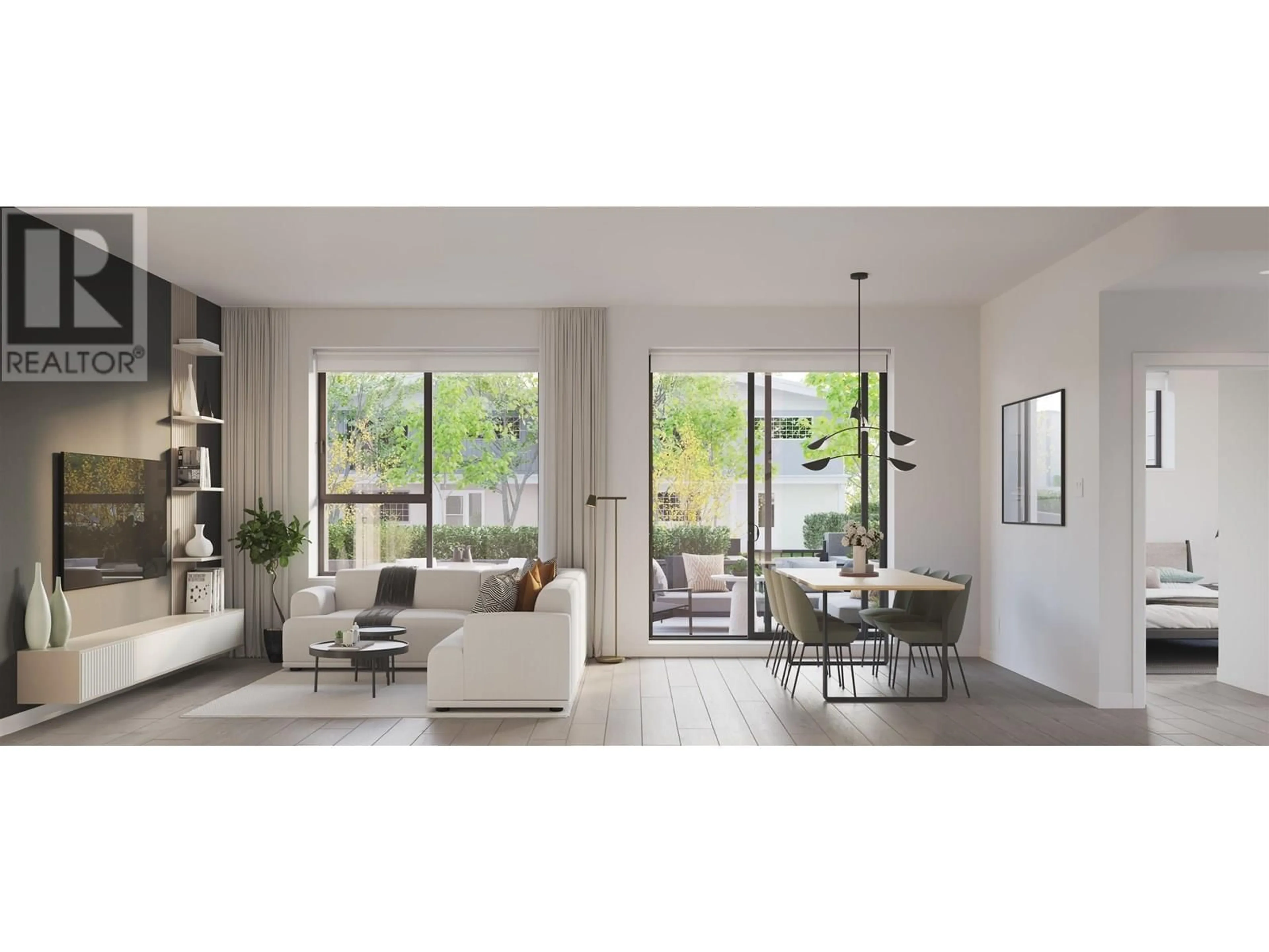 Living room with furniture, wood/laminate floor for 111 - 4928 QUEBEC STREET, Vancouver British Columbia V5W2N2
