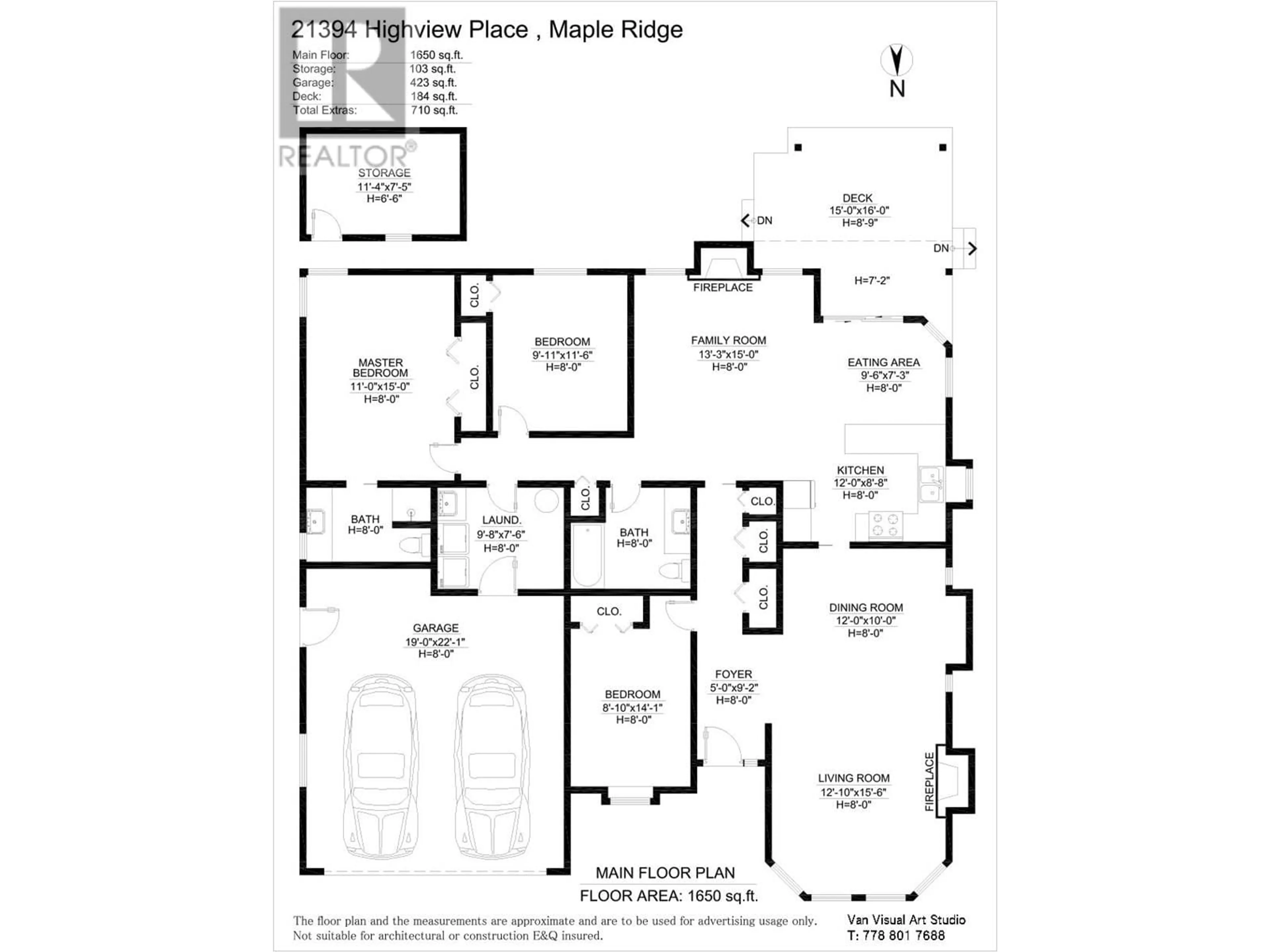 Floor plan for 21934 HIGHVIEW PLACE, Maple Ridge British Columbia V2X0V3