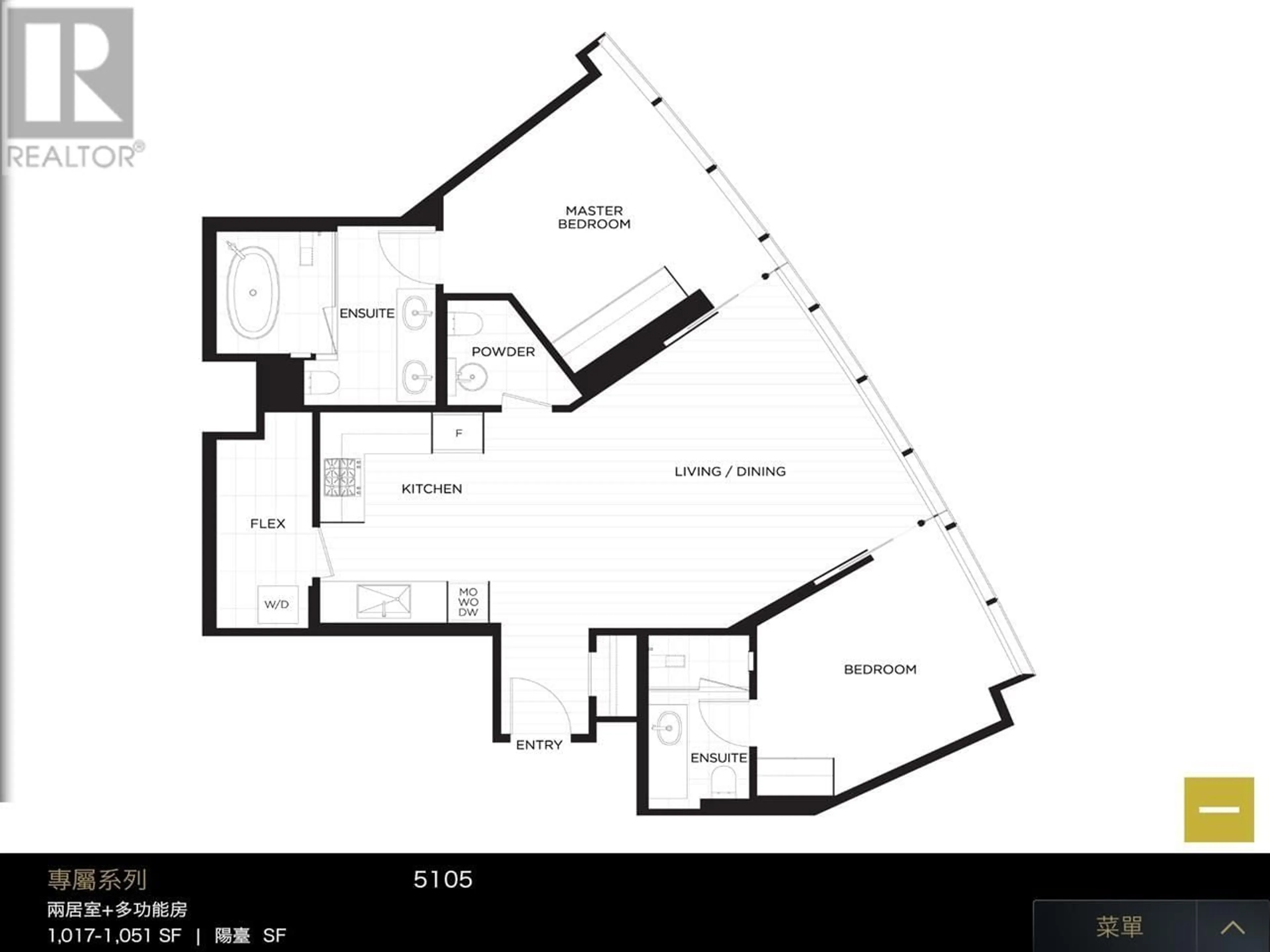 Floor plan for 5105 - 1151 GEORGIA STREET, Vancouver British Columbia V6E0B3