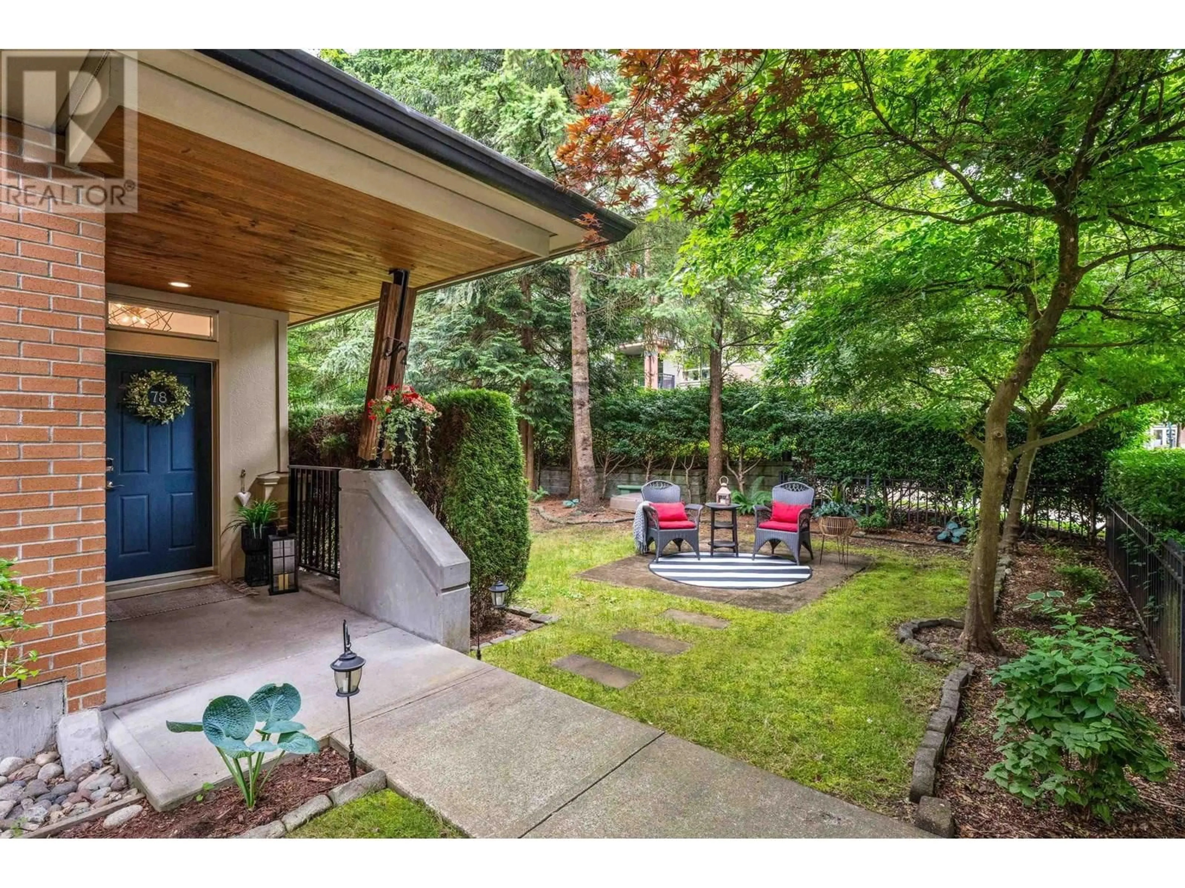 Patio, forest/trees view for 78 - 100 KLAHANIE DRIVE, Port Moody British Columbia V3H5K3
