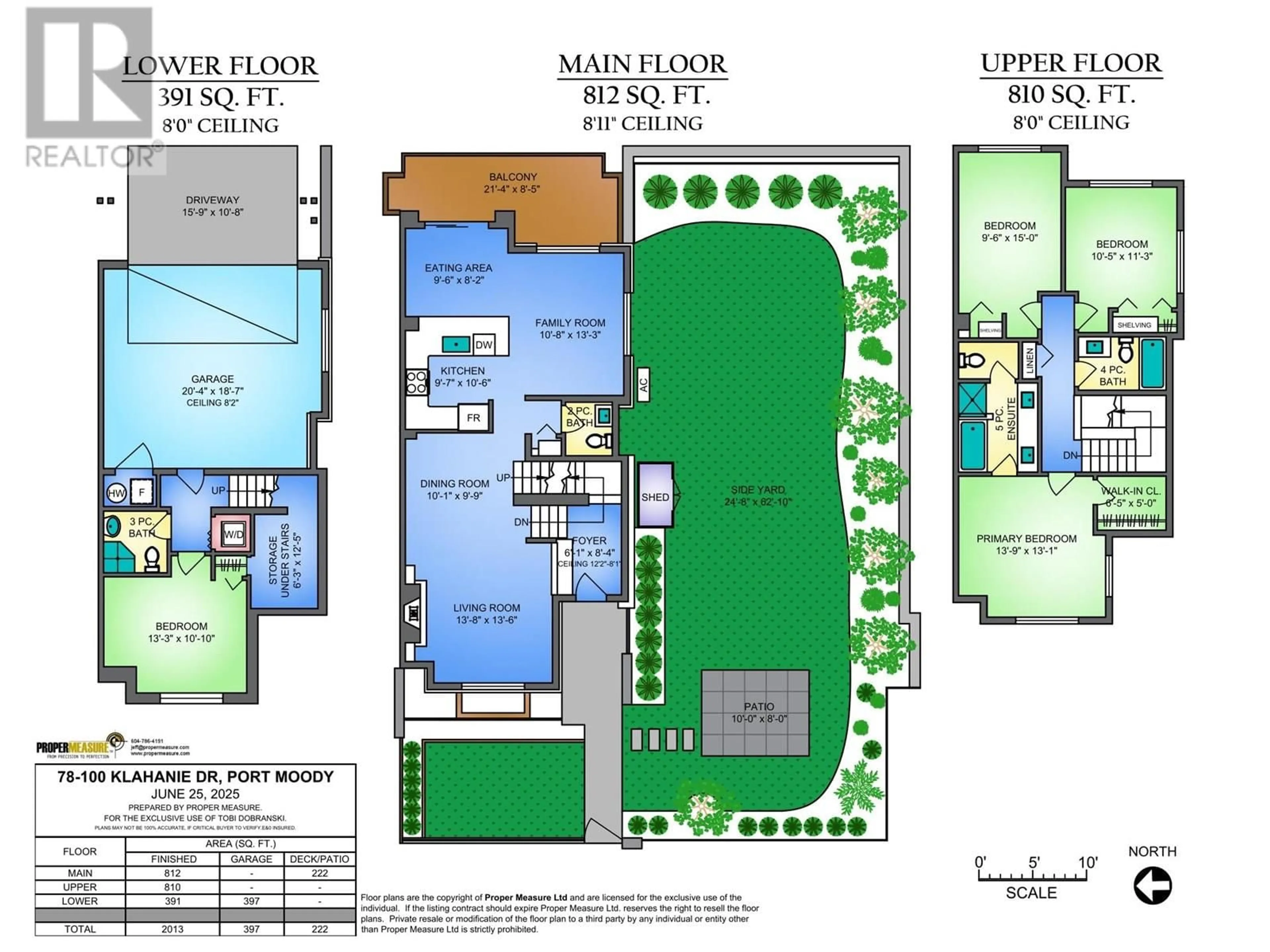 Floor plan for 78 - 100 KLAHANIE DRIVE, Port Moody British Columbia V3H5K3