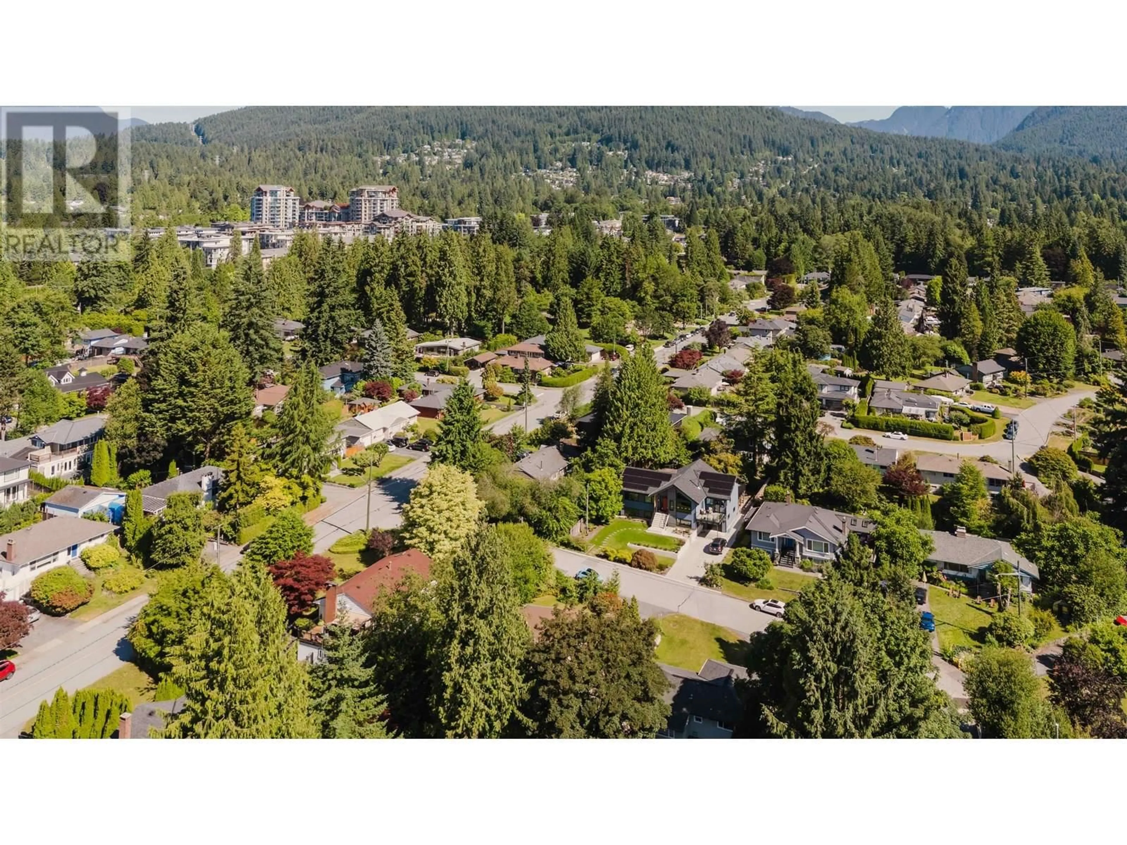 A pic from outside/outdoor area/front of a property/back of a property/a pic from drone, mountain view for 2302 VIEWLYNN DRIVE, North Vancouver British Columbia V7J2X1