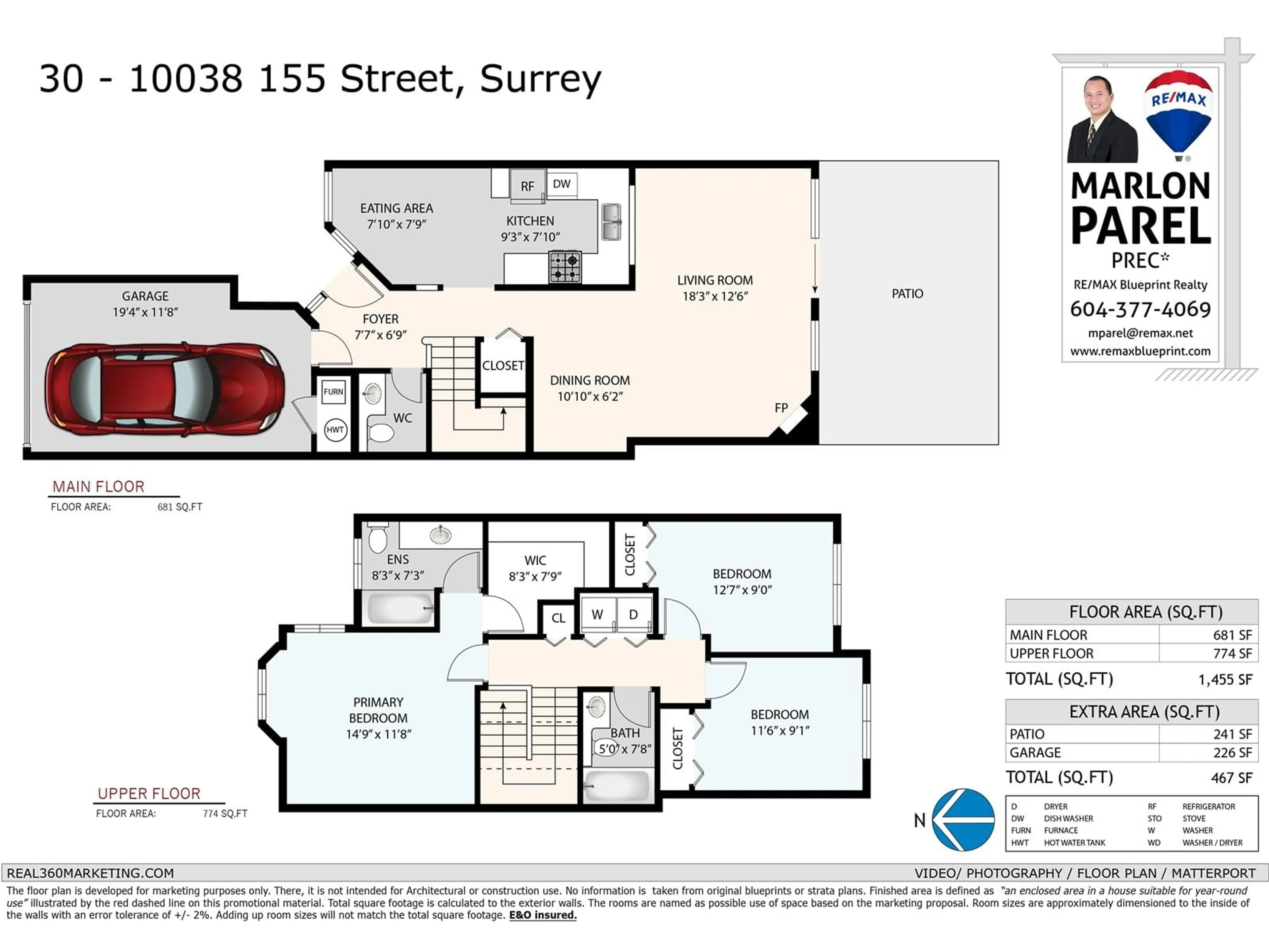 Floor plan for 30 - 10038 155, Surrey British Columbia V3R0S2