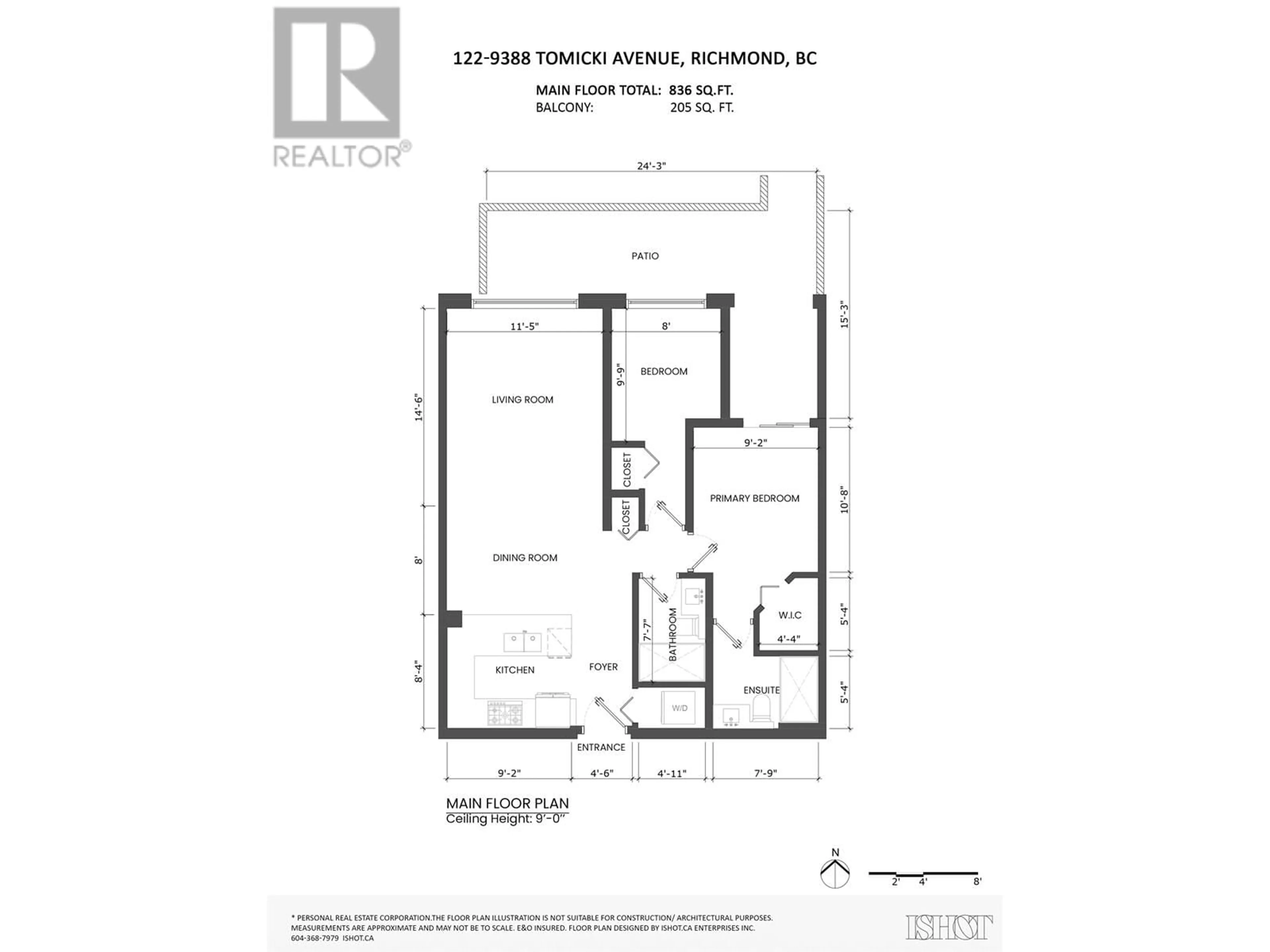 Floor plan for 122 - 9388 TOMICKI AVENUE, Richmond British Columbia V6X0P1