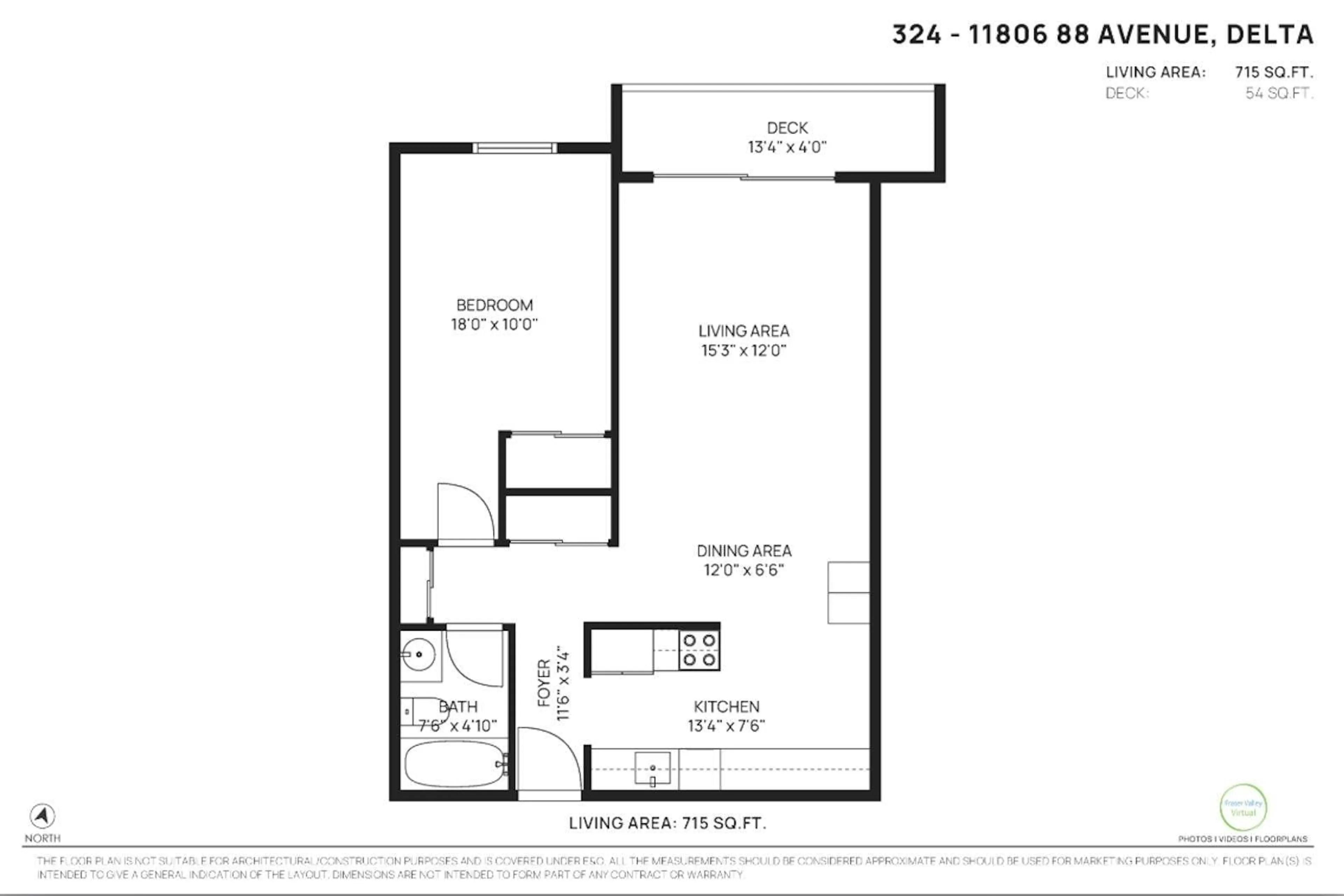 Floor plan for 324 - 11806 88, Delta British Columbia V4C3C5