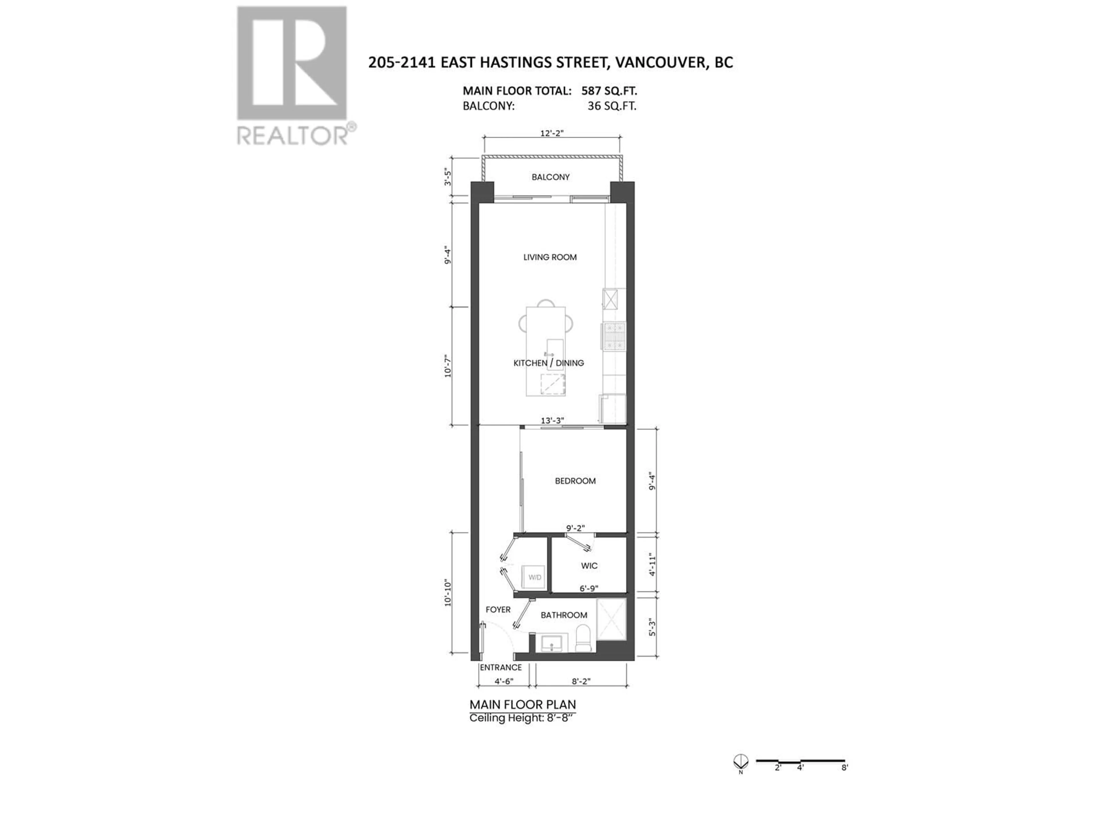 Floor plan for 205 - 2141 HASTINGS STREET, Vancouver British Columbia V5L1V2