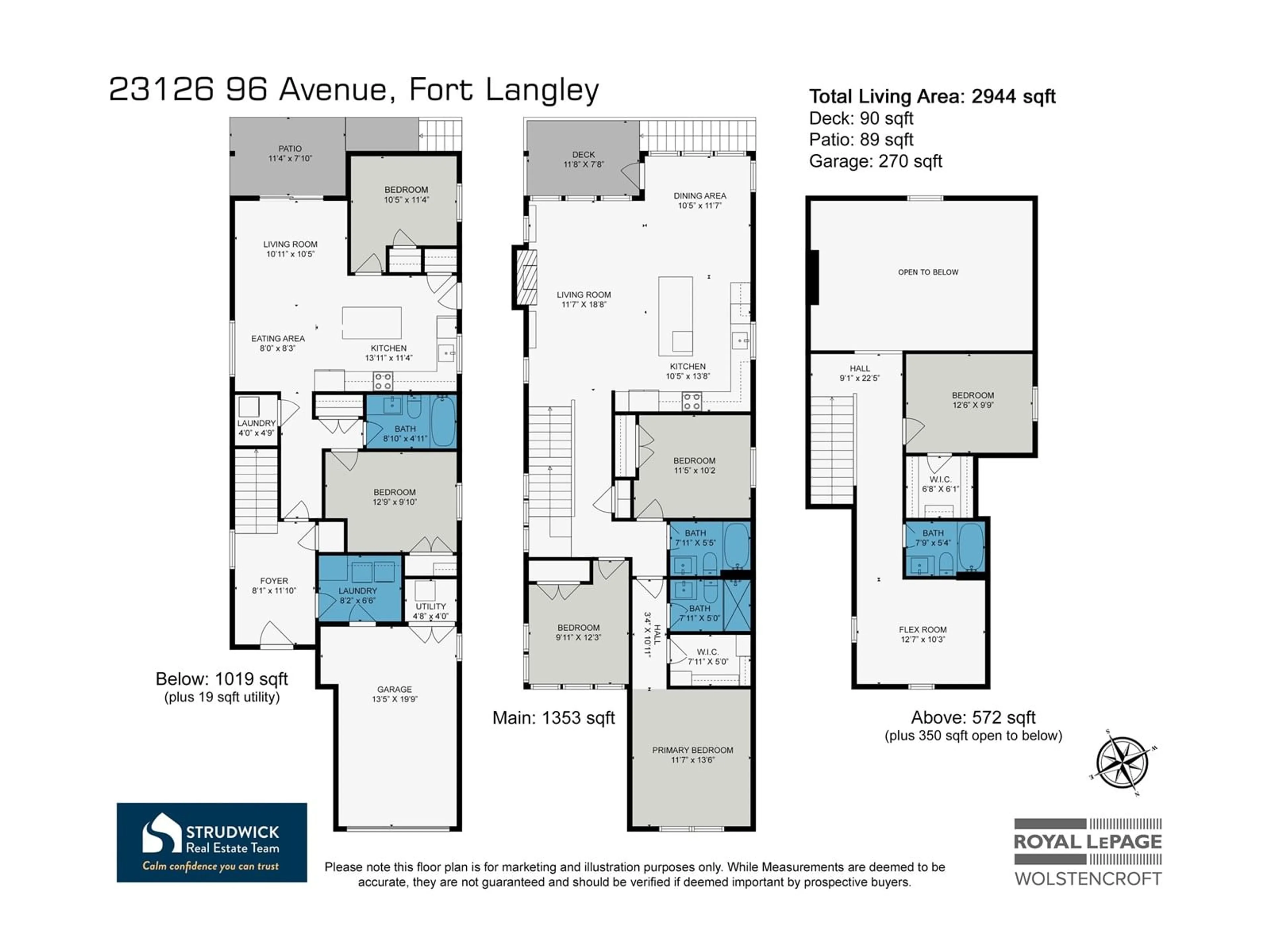 Floor plan for 23126 96, Langley British Columbia V1M2R6