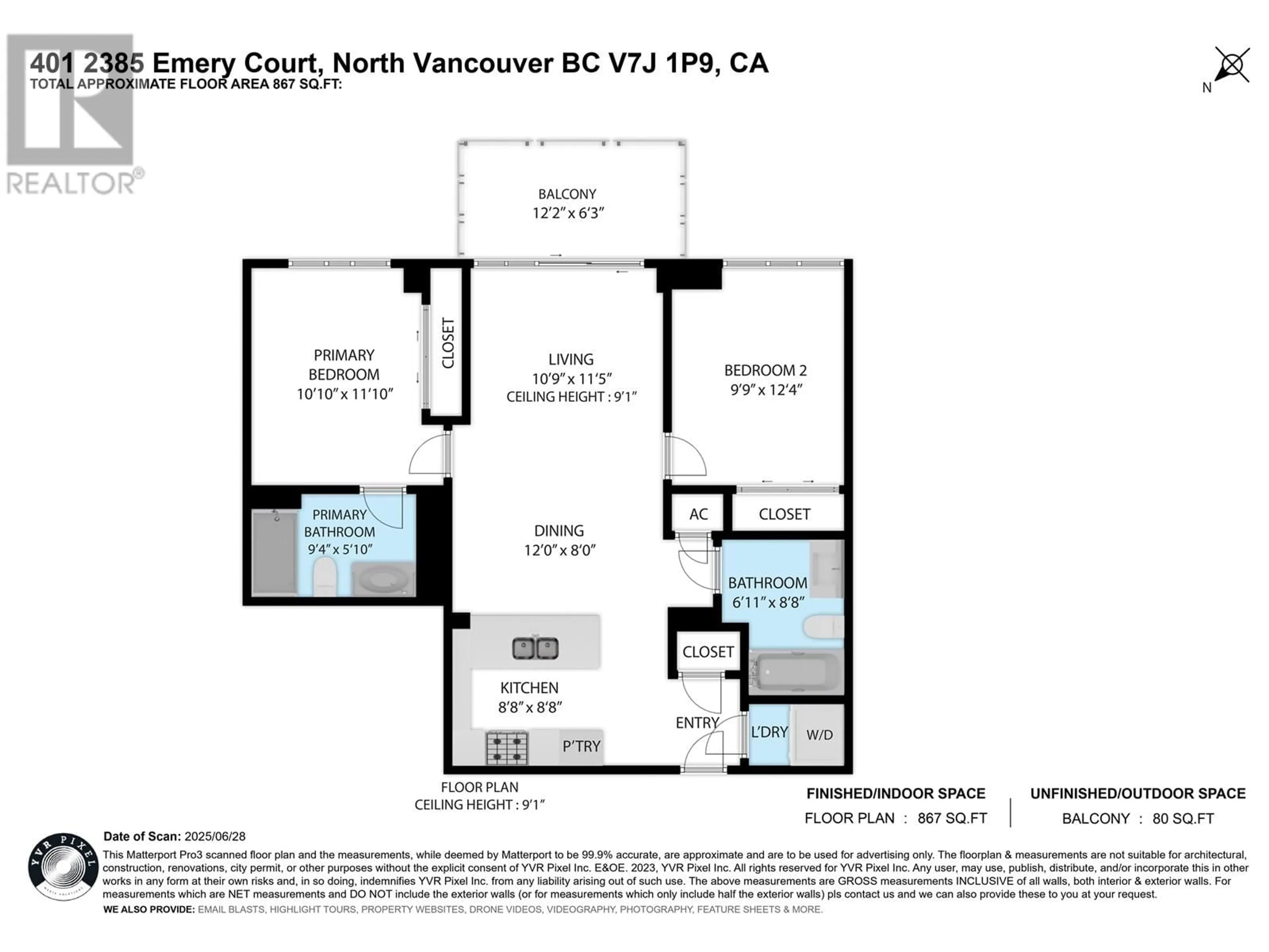 Floor plan for 401 - 2385 EMERY COURT, North Vancouver British Columbia V7J0G1