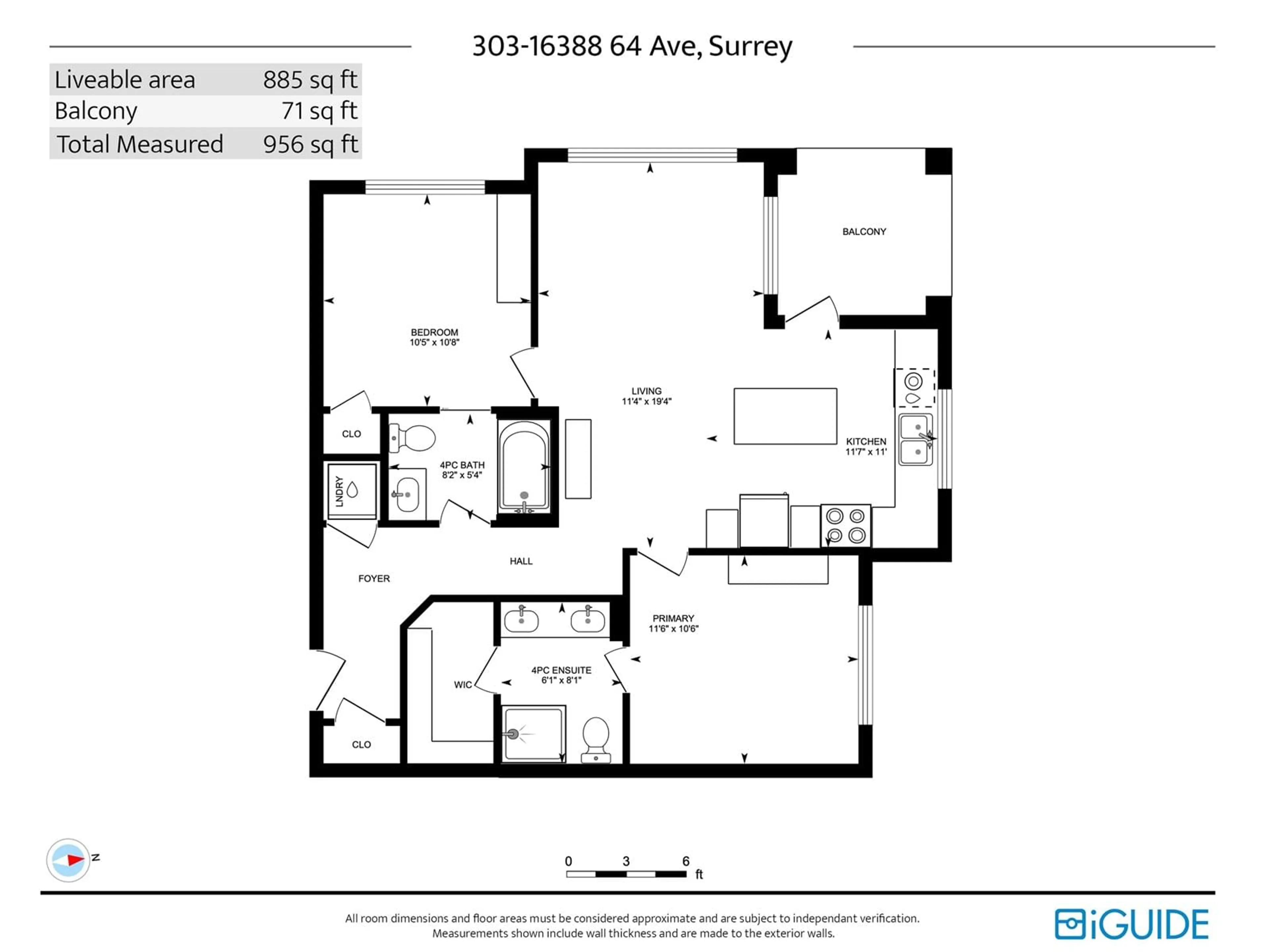 Floor plan for 303 - 16388 64, Surrey British Columbia V3S6X6