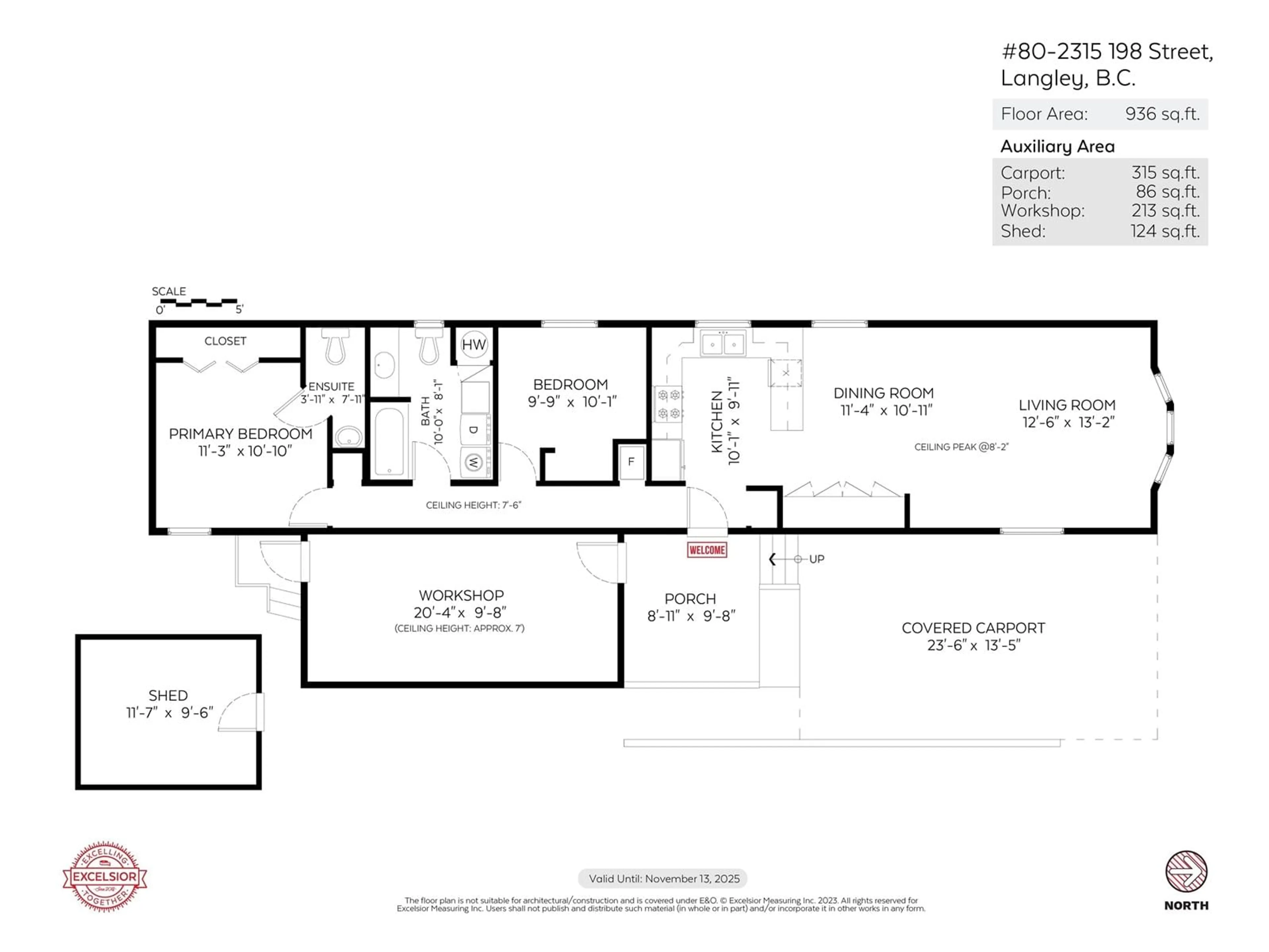 Floor plan for 80 - 2315 198, Langley British Columbia V2Z1Z1