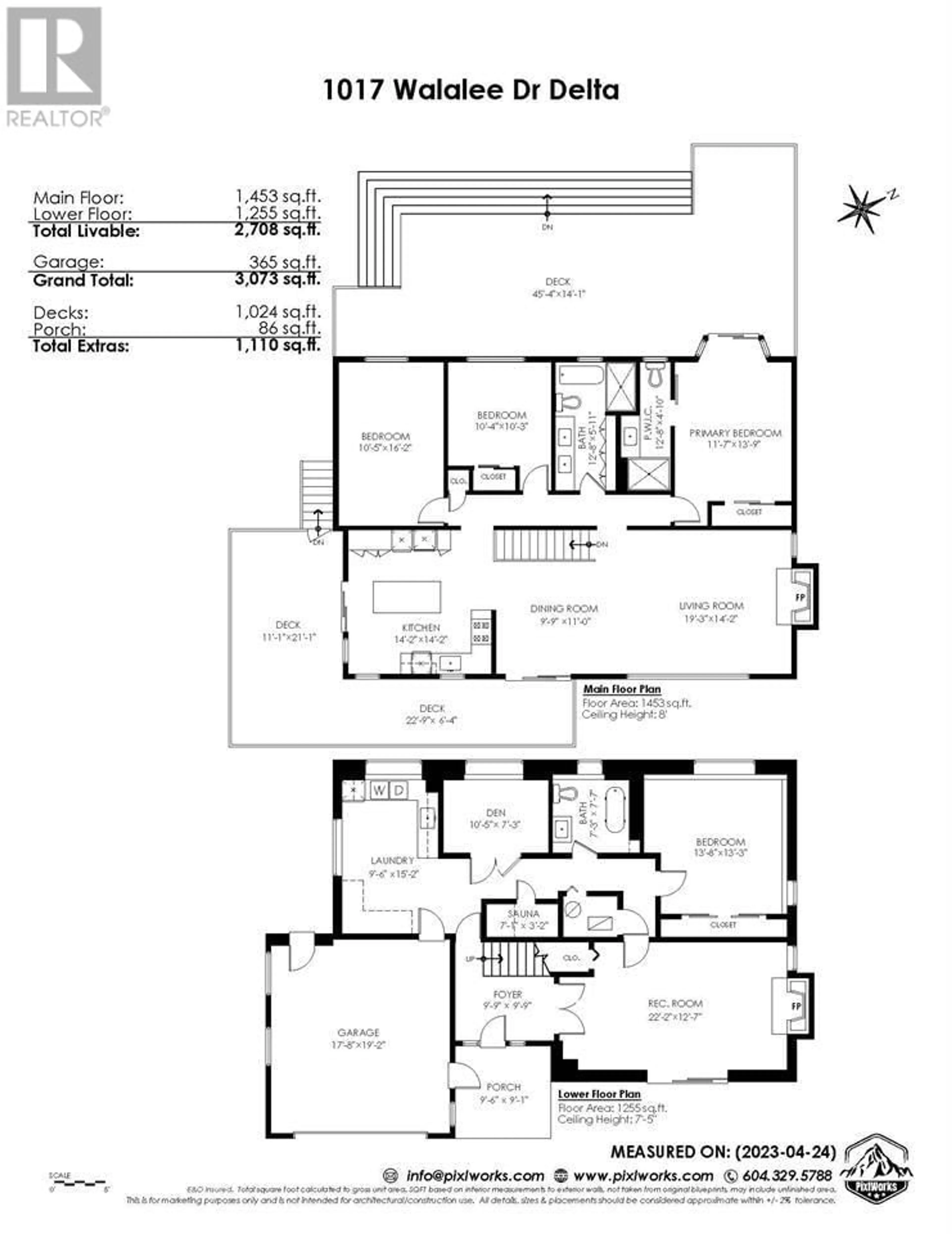 Floor plan for 1017 WALALEE DRIVE, Delta British Columbia V4M2L9