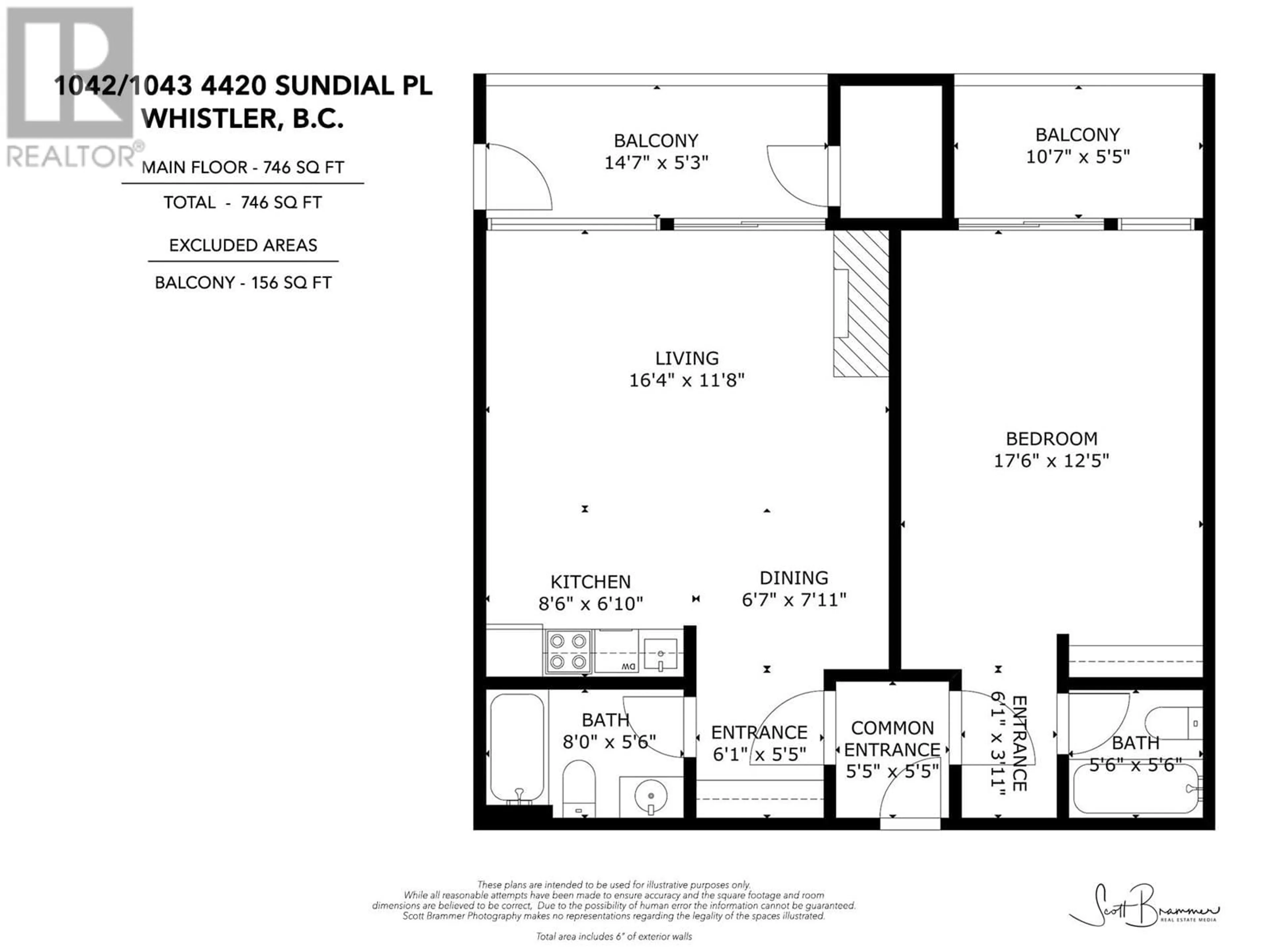 Floor plan for 1042/3 - 4420 SUNDIAL PLACE, Whistler British Columbia V8E1G6