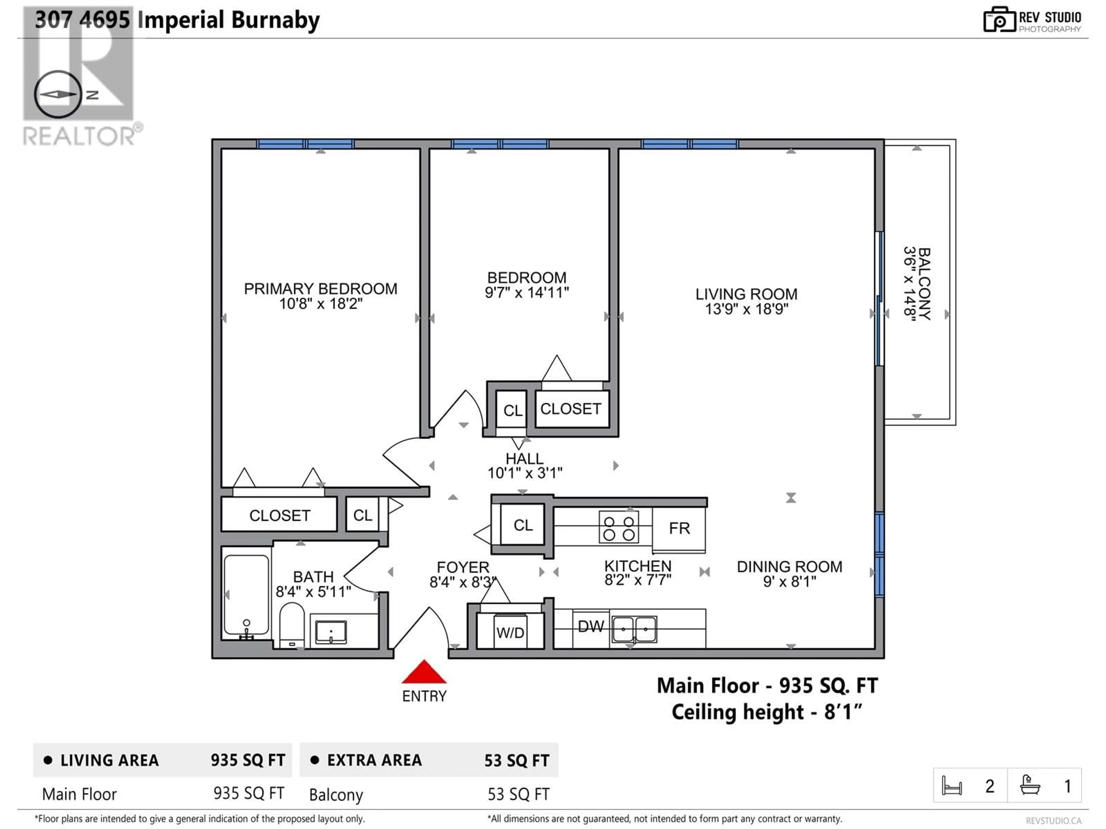 Floor plan for 307 - 4695 IMPERIAL STREET, Burnaby British Columbia V5J1B9